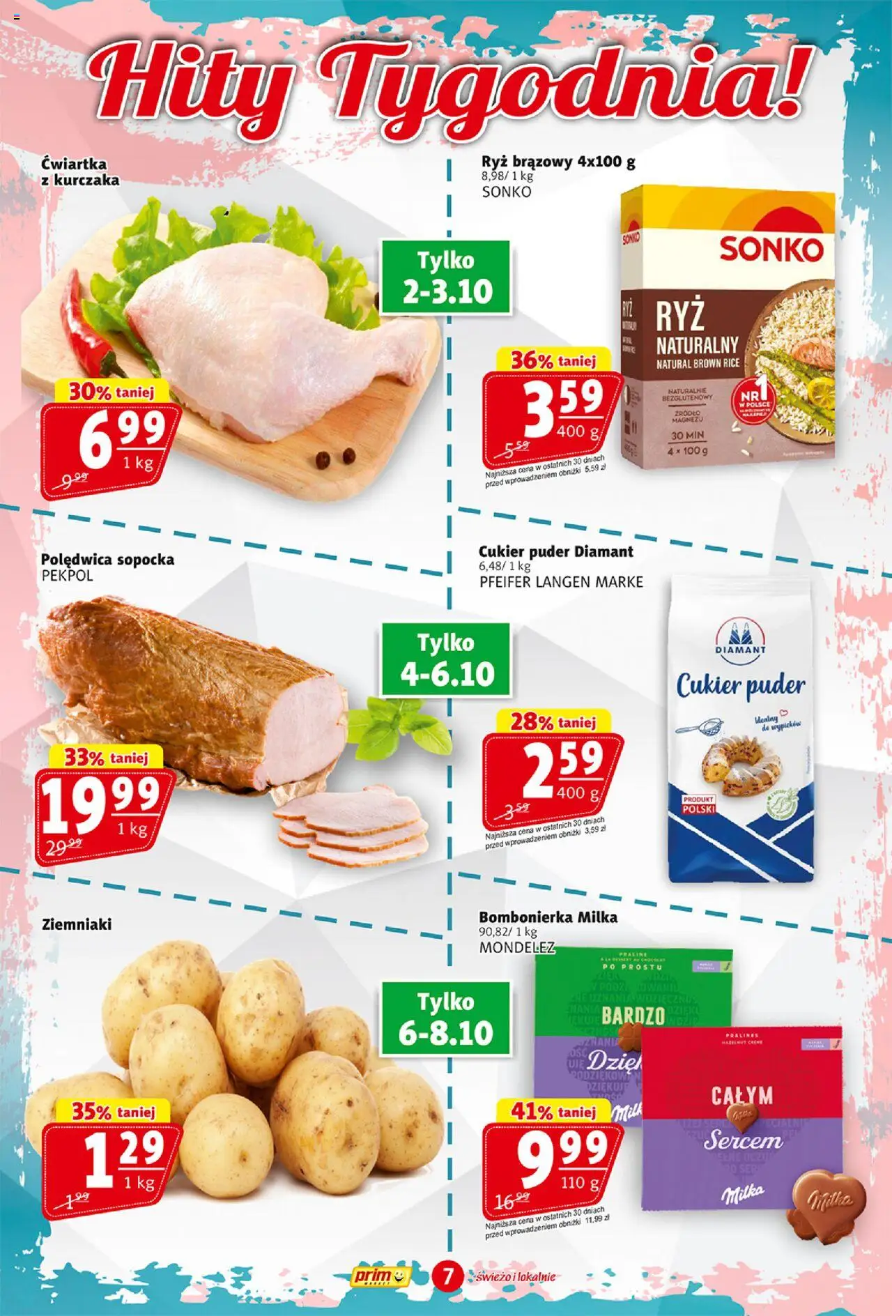 Prim Market Gazetka od 02.10.2025 | Strona: 7 | Produkty: Cukier puder, Bombonierka, Puder, Ziemniaki