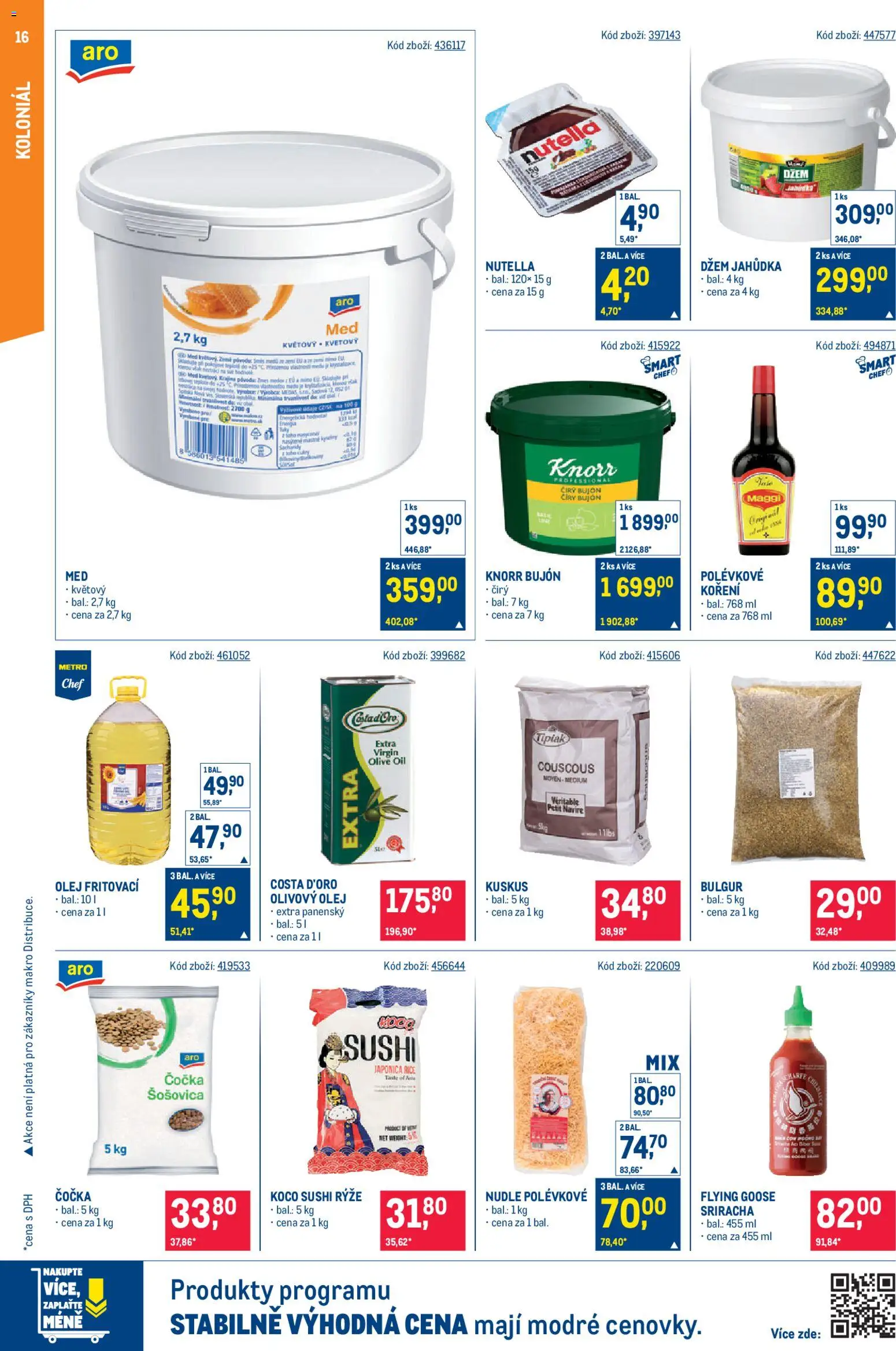 Makro leták - Gastronomie od 25.02.2026 | Strana: 16 | Produkty: Olivový olej, Džem, Koření, Bujón