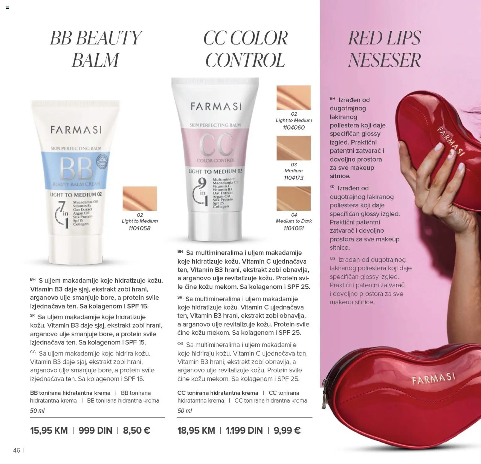 Farmasi katalog - važi od 01.01.2026 | Strana: 46 | Proizvode: Protein, Krema, Ulje