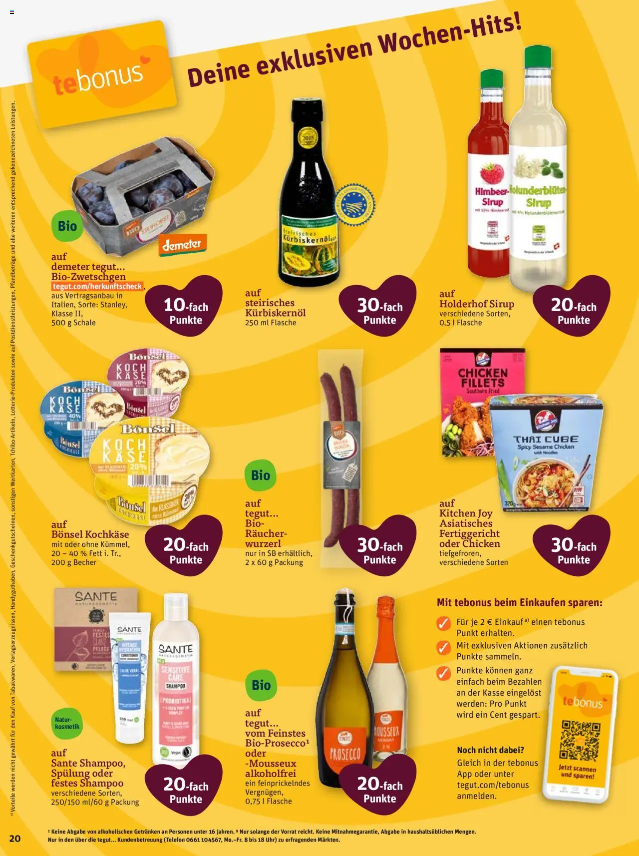 Tegut Prospekt - gültig ab dem 11.08.2025 | Seite: 22 | Produkte: Kürbiskernöl, Shampoo, Telefon, Uhr