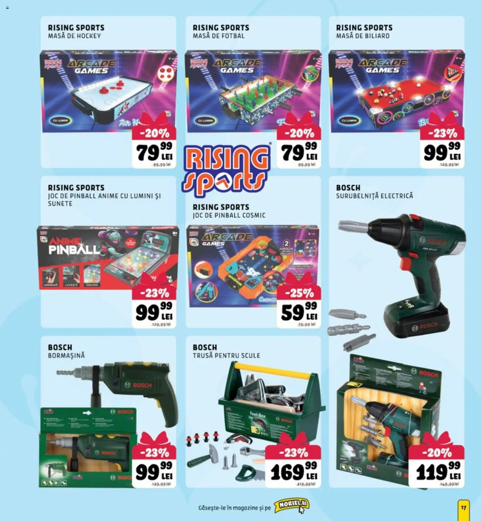 Noul catalog Noriel – valabil de la 17.11.2025 | Pagină: 17 | Produse: Joc, Makarna sosu, Masă