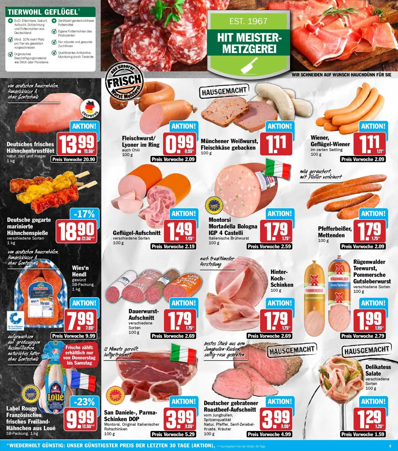 HIT - Baden-Württemberg – gültig ab 27.10.2025 | Seite: 5 | Produkte: Hahnchen, Pfeffer, Chili, Schinken
