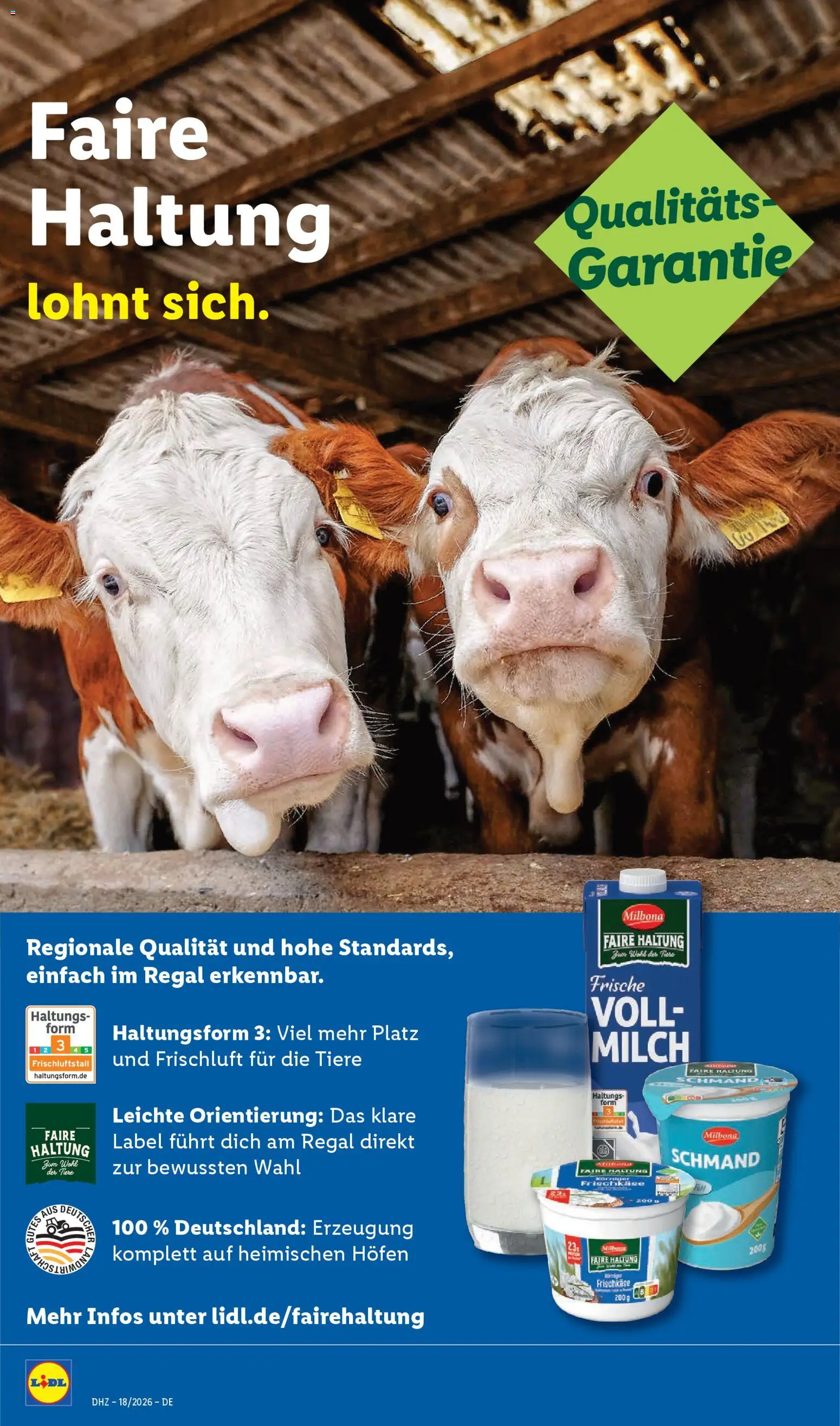 Lidl Prospekt – gültig ab 27.04.2026 | Seite: 20 | Produkte: Milch, Regal, Frischkase
