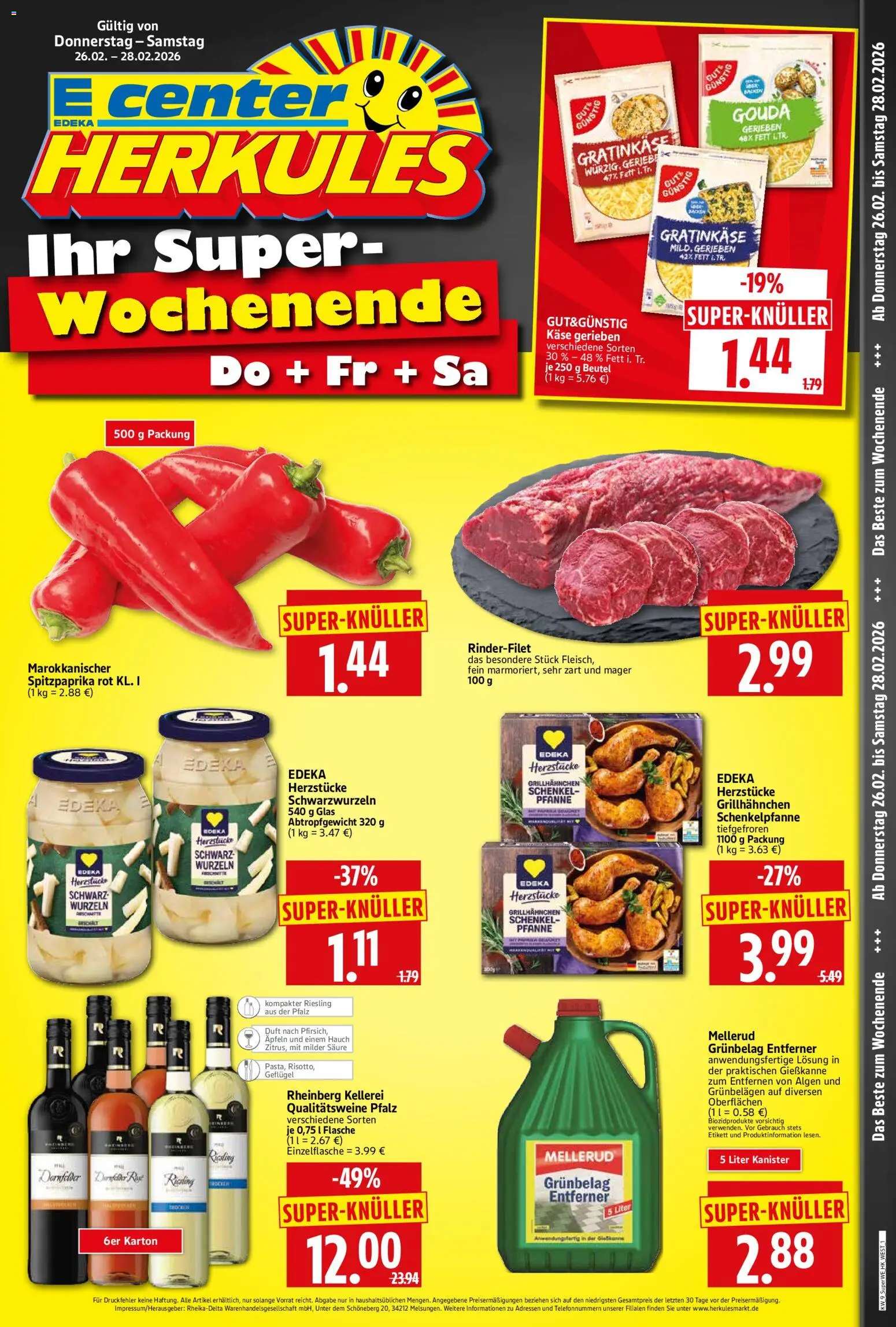 HERKULES Sonderbeilage – gültig ab 26.02.2026 | Seite: 1 | Produkte: Käse, Rinderfilet, Gouda, Duft