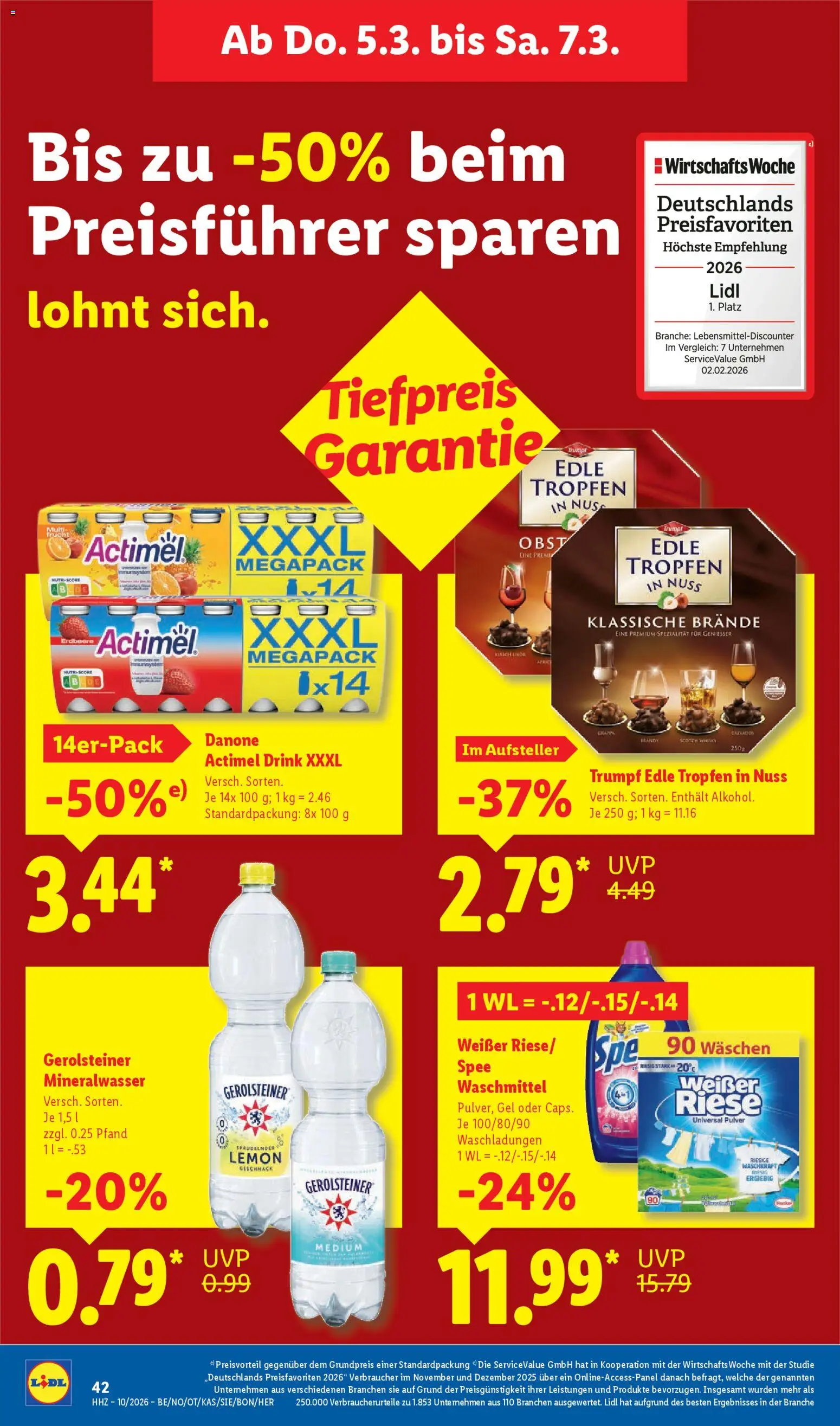 Lidl Prospekt Grimma – gültig ab 02.03.2026 | Seite: 68 | Produkte: Whisky, Mineralwasser, Spee, Gerolsteiner