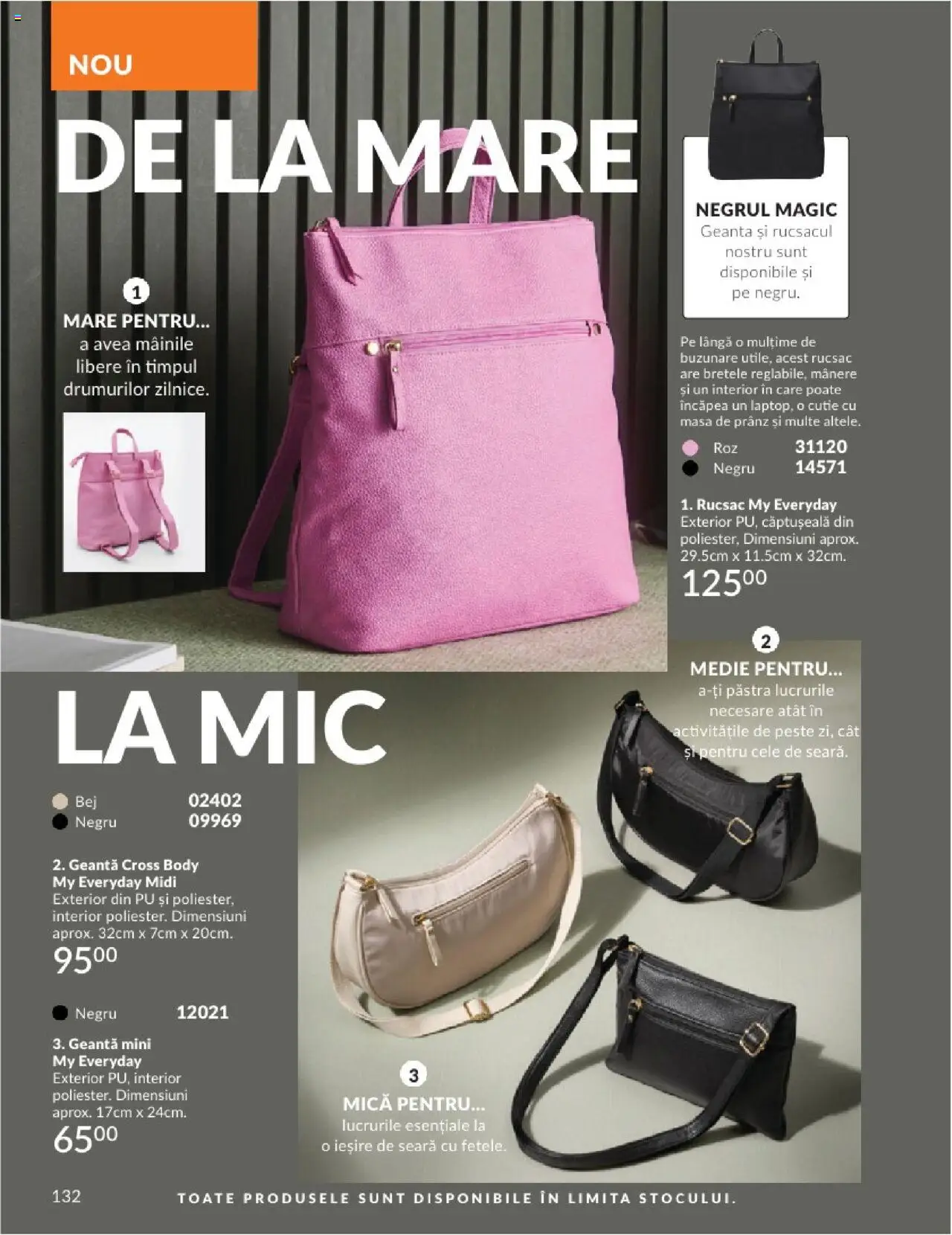 Catalog Avon - 08 2025 – valabil de la 01.08.2025 | Pagină: 132 | Produse: Geantă, Body, Masă, Cutie