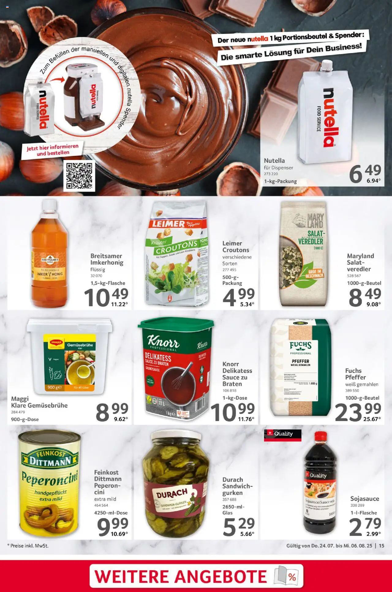 Selgros  Gastro - gültig ab dem 24.07.2025 | Seite: 15 | Produkte: Maggi, Knorr, Pfeffer, Salat