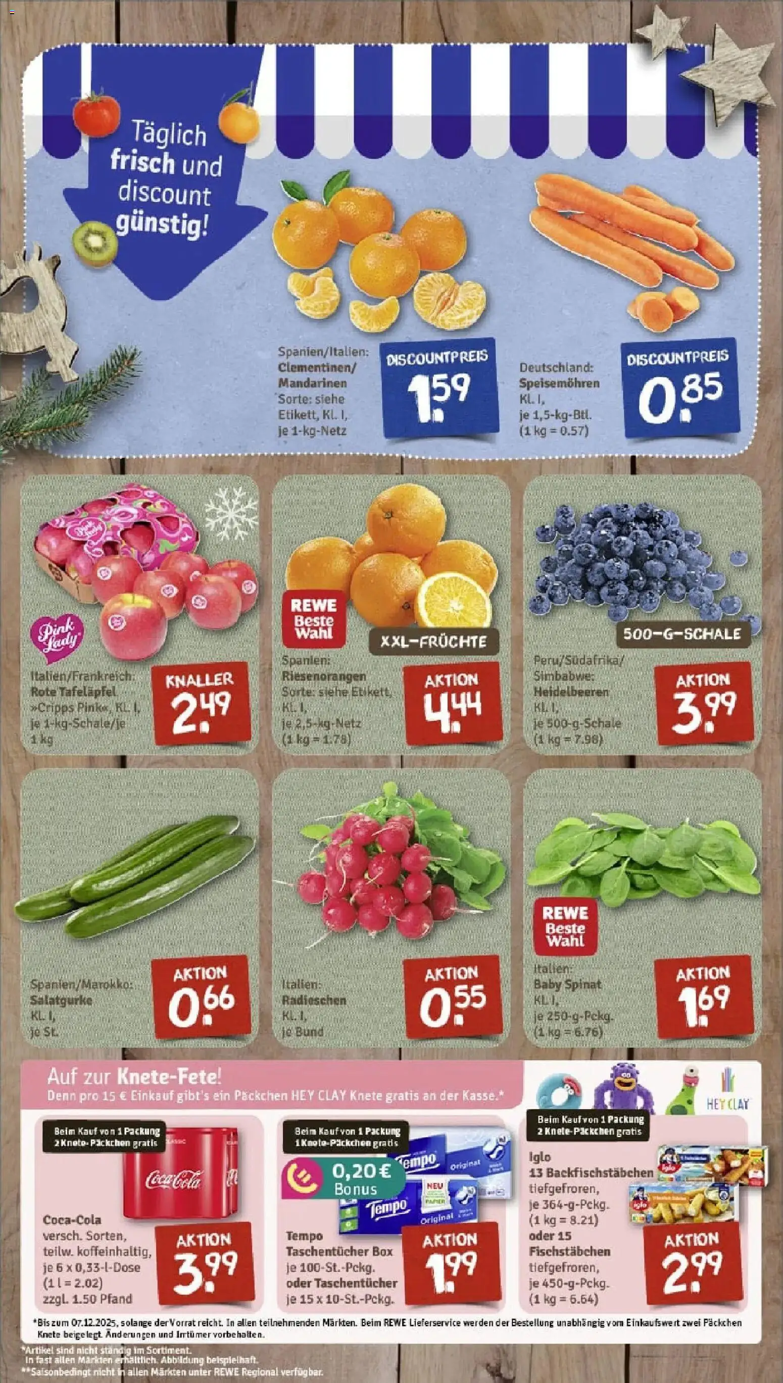Rewe prospekt Lauterbach/Maar	 – gültig ab 23.11.2025 | Seite: 3 | Produkte: Box, Iglo, Mandarinen, Heidelbeeren