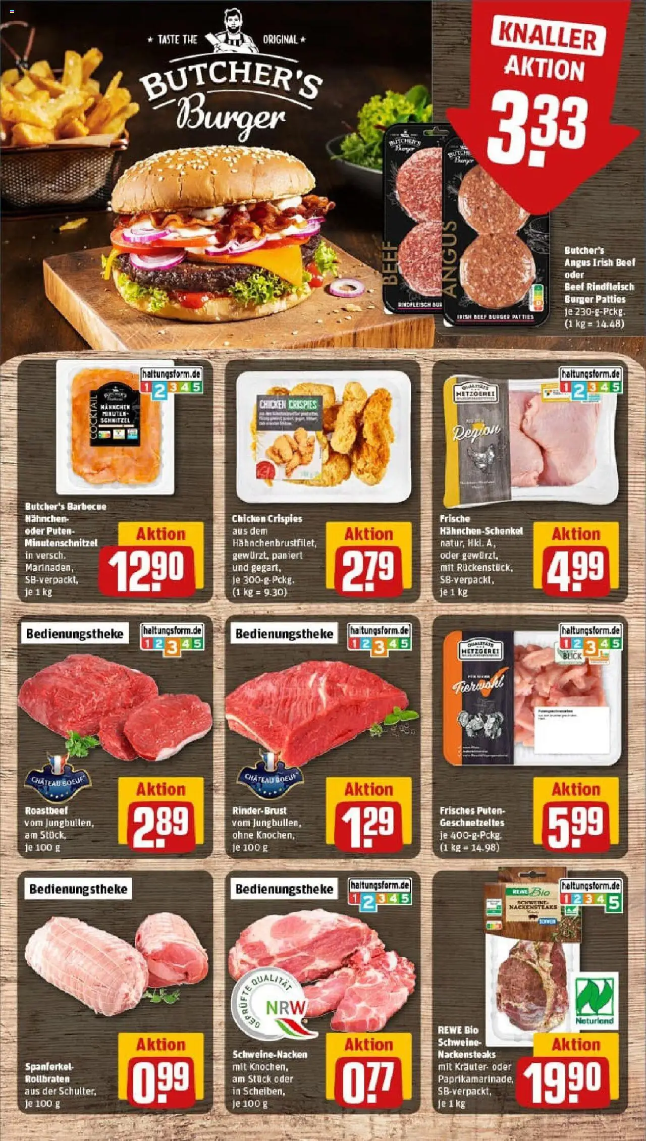 Rewe prospekt Steinheim	 - gültig ab dem 24.08.2025 | Seite: 8 | Produkte: Hahnchen, Schweinenacken, Schnitzel, Roastbeef