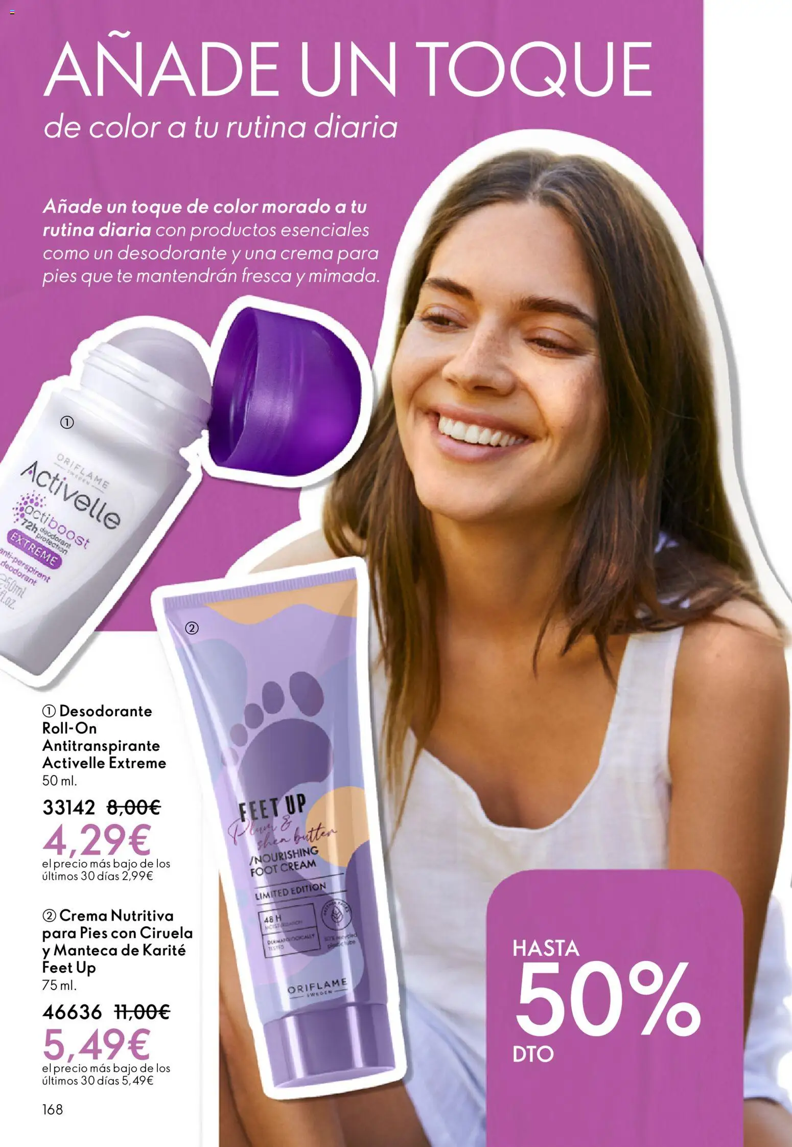 Oriflame - Catálogo Campaña 3 │ válido desde el 18.02.2026 | Página: 168 | Productos: Antitranspirante, Manteca, Γάλα σε σκόνη, Crema