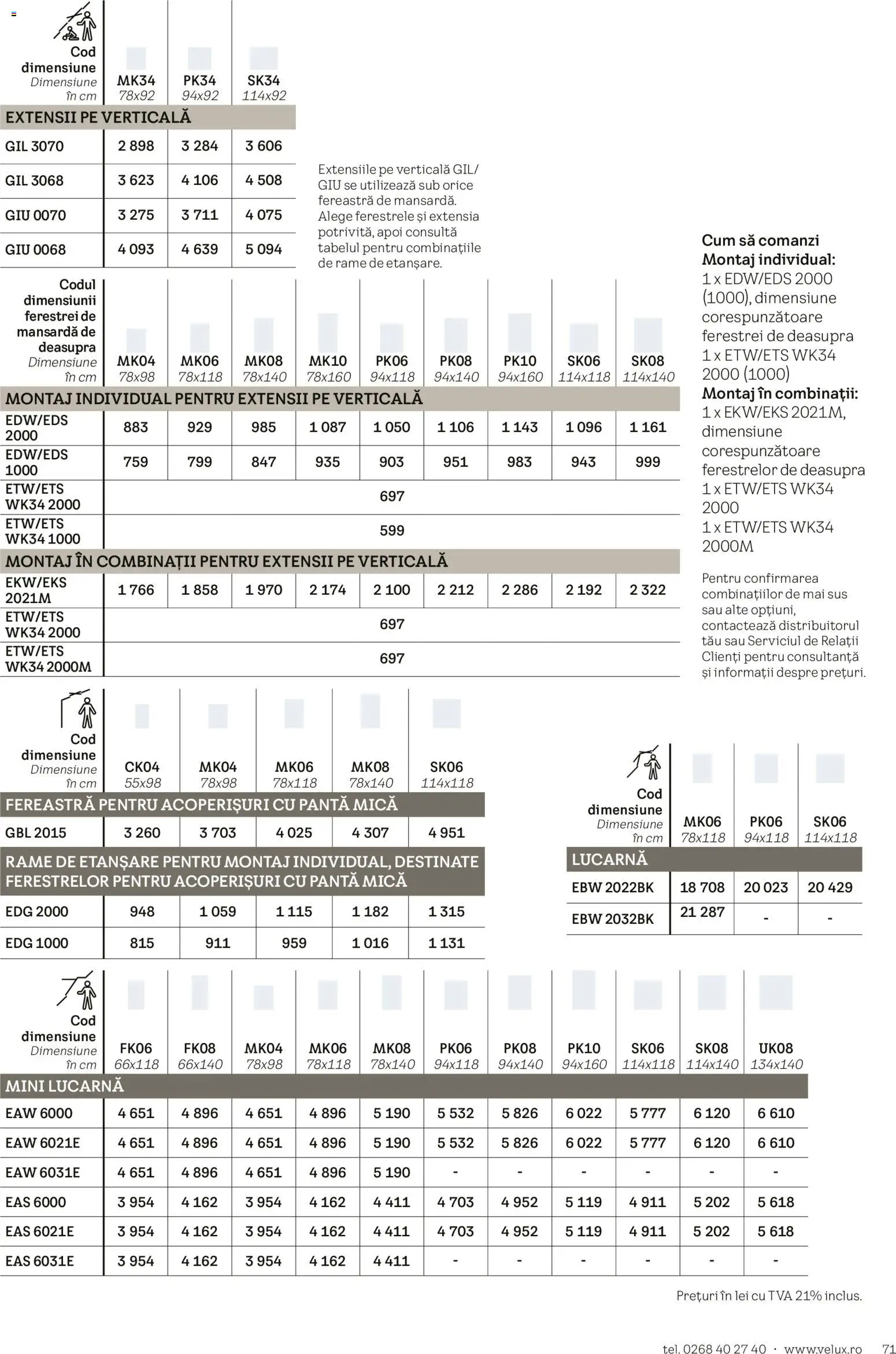 Noul catalog Velux – valabil de la 03.02.2026 | Pagină: 71