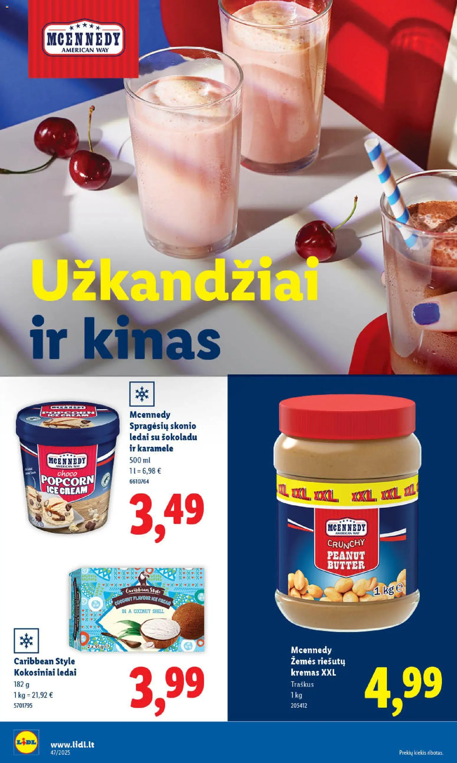LIDL akcijos nuo 17.11.2025 | Puslapis: 18 | Prekių: Ledai, Kremas