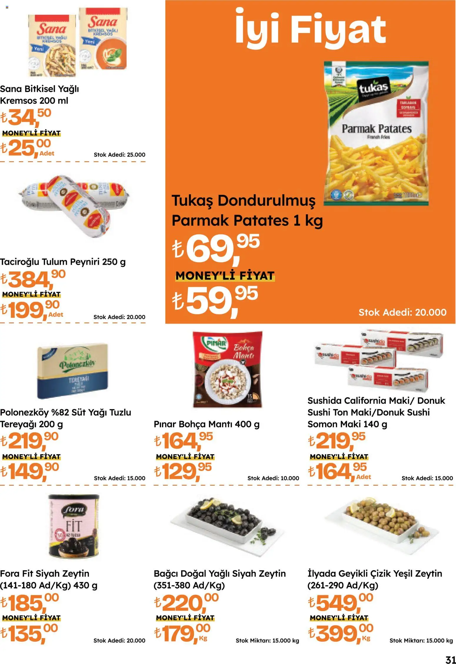 Migros Katalog - Migroskop - 16.04.2026 tarihinden itibaren geçerlidir | Sayfa: 31 | Ürünler: Süt, Tulum, Patates, Zeytin