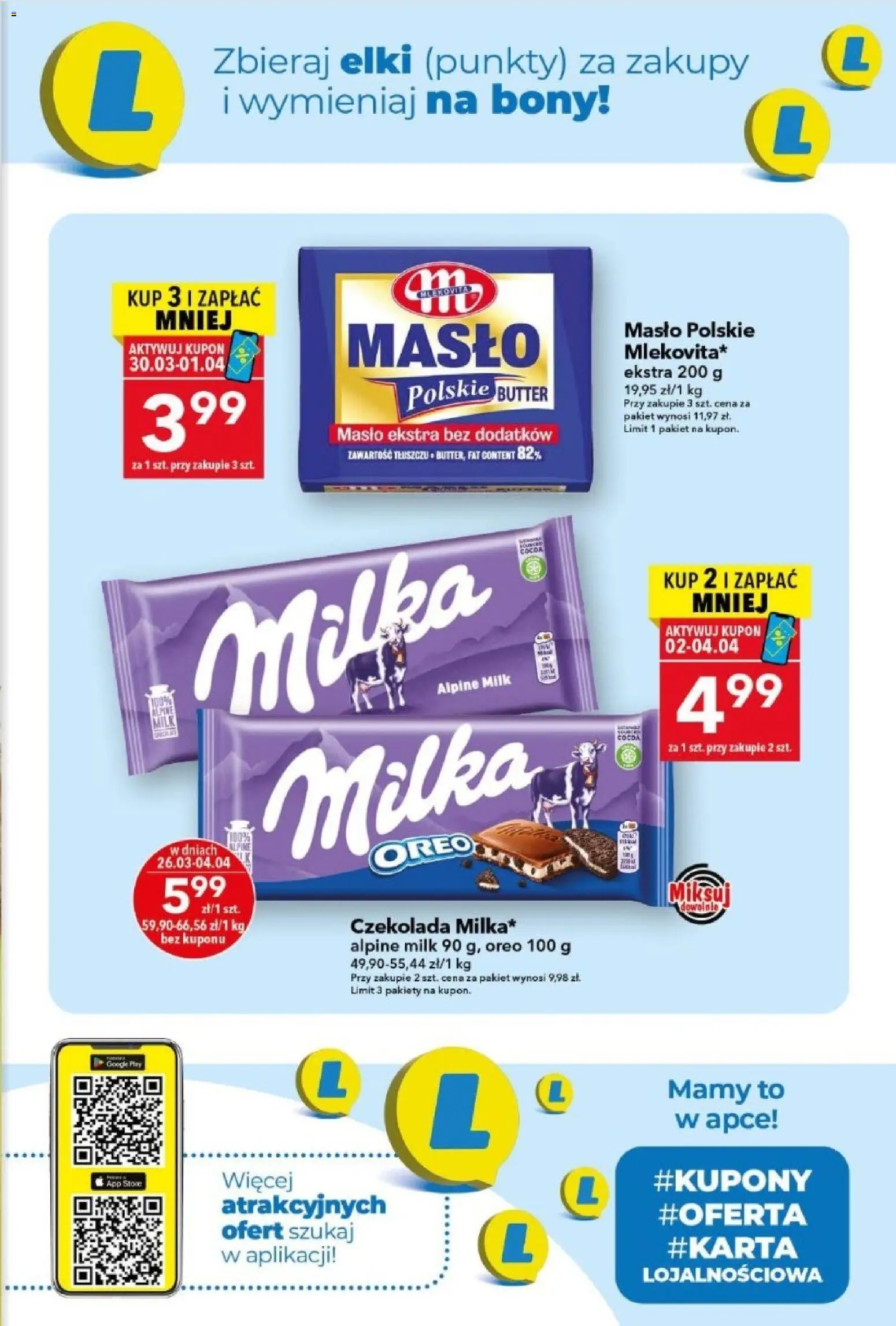 Lewiatan gazetka od 26.03.2026 | Strona: 3 | Produkty: Masło Polskie, Milka, Masło, Czekolada