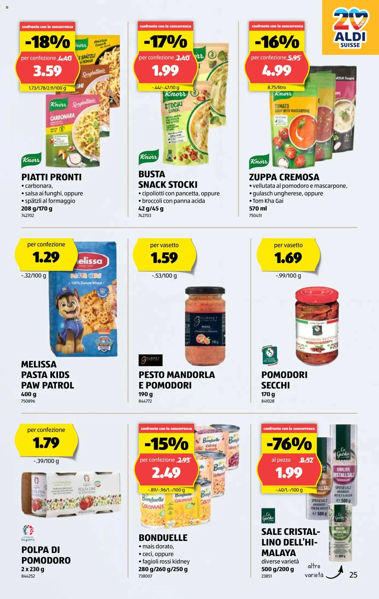 Aldi Aktionen IT – gültig ab 18.09.2025 | Seite: 26 | Produkte: Mascarpone, Pasta, Salz