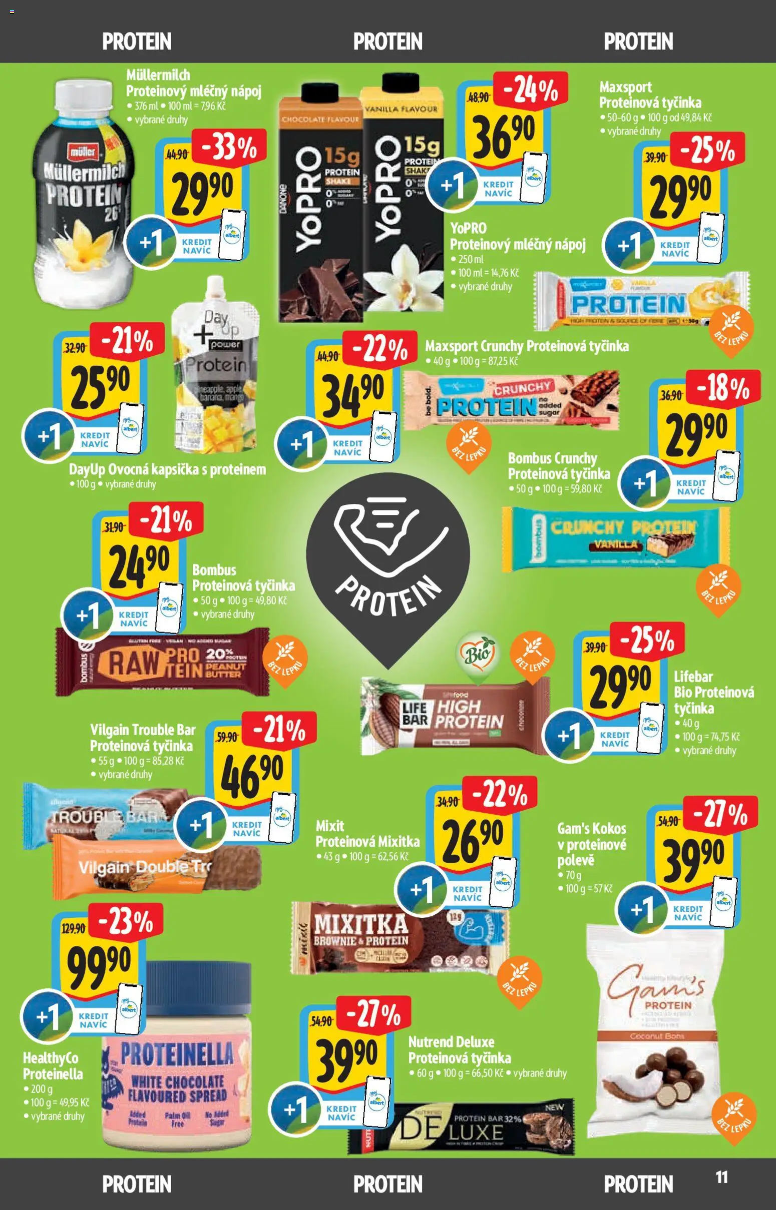 Albert katalog - Supermarket od 14.01.2026 | Strana: 11 | Produkty: Brownie, Apple, Protein, Müllermilch