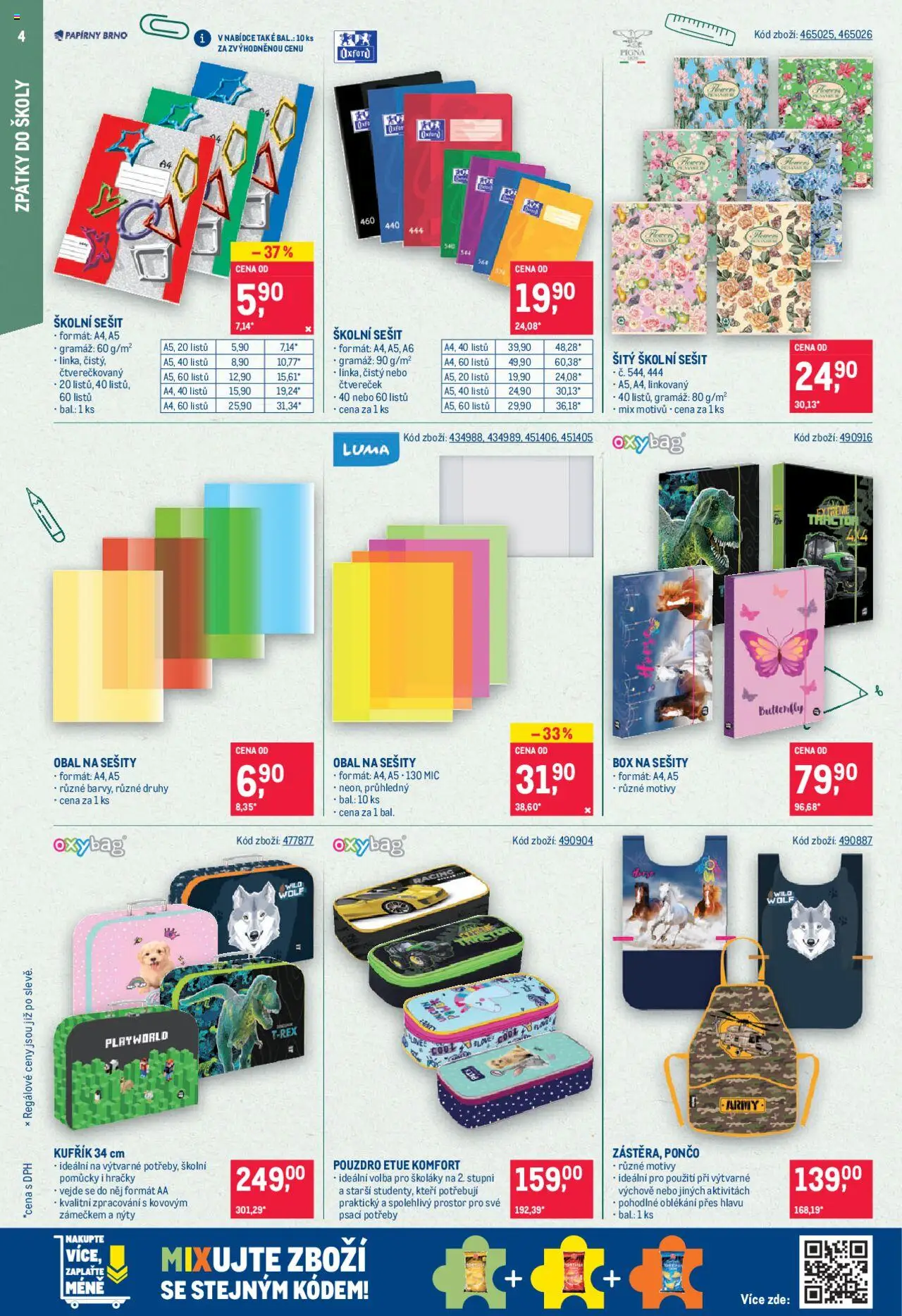 Makro leták - Spotřební zboží od 13.08.2025 | Strana: 4 | Produkty: Box, Sešity, Sešit, Pouzdro