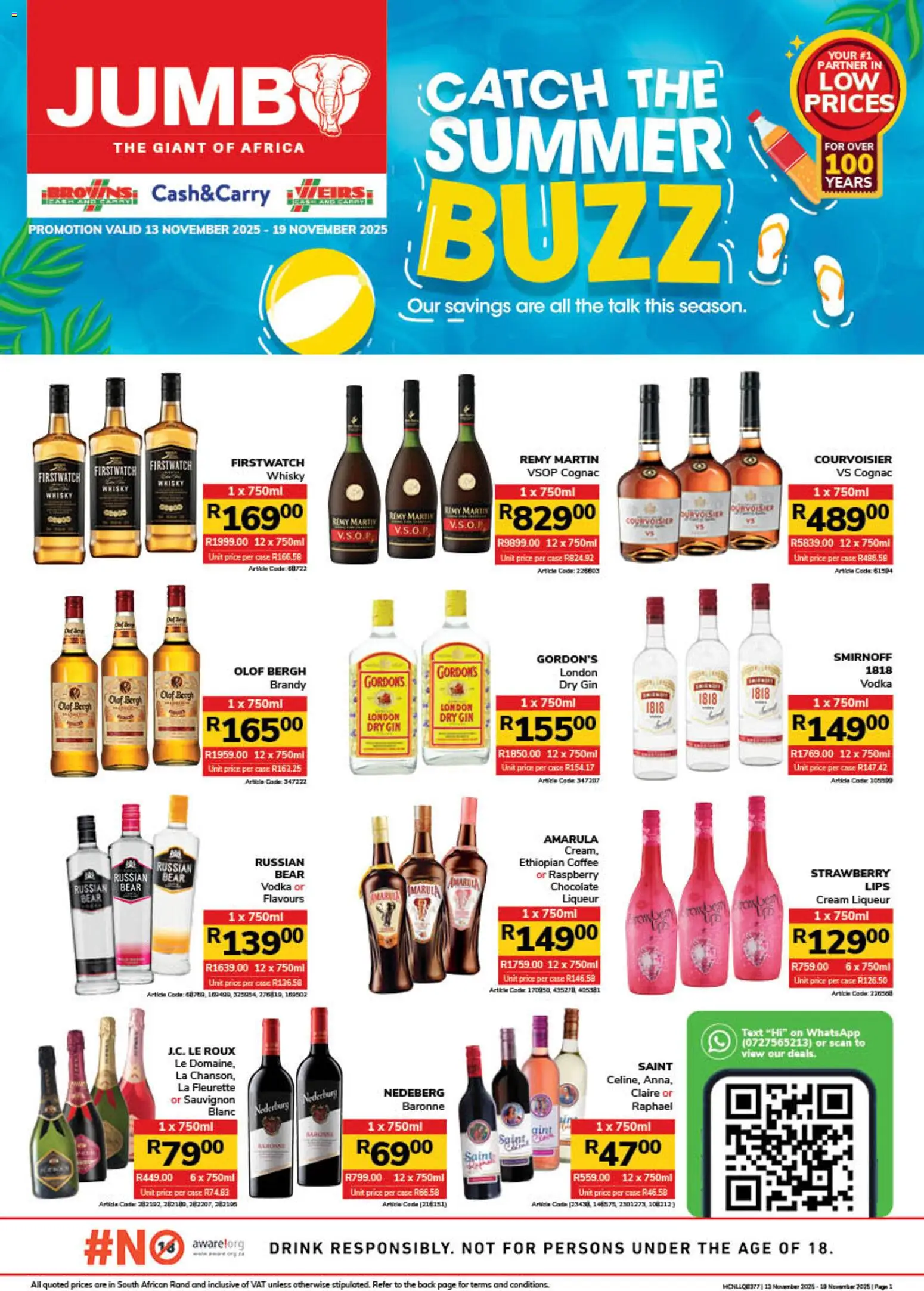 New Jumbo catalogue – valid from 13.11.2025 | Page: 1 | Products: Coffee, Gin, Vodka, Ensalada de quino