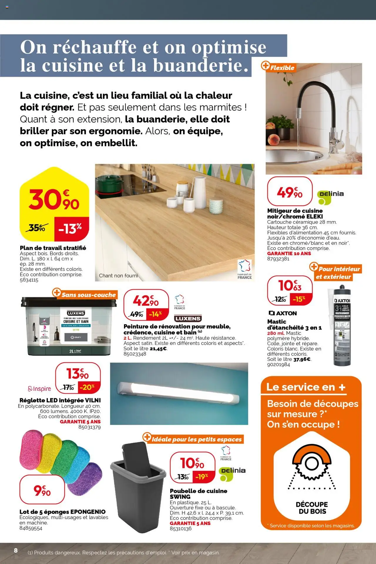  | Page: 8 | Produits: Poubelle, Mitigeur de cuisine, Colle, Cartouche