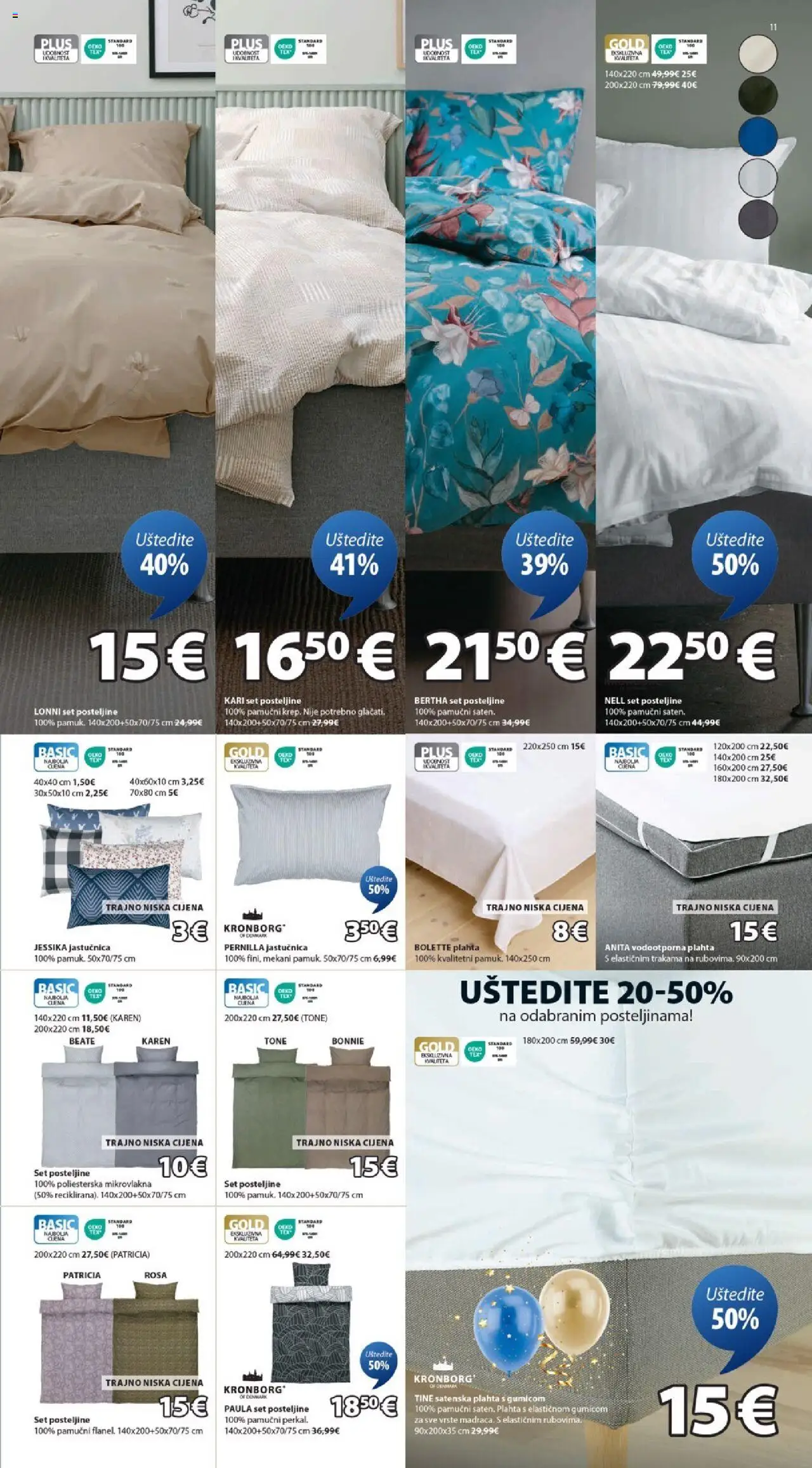 JYSK katalog | vrijedi od 15.10.2025 | Stranica: 11 | Proizvodi: Jastučnica, Plahta