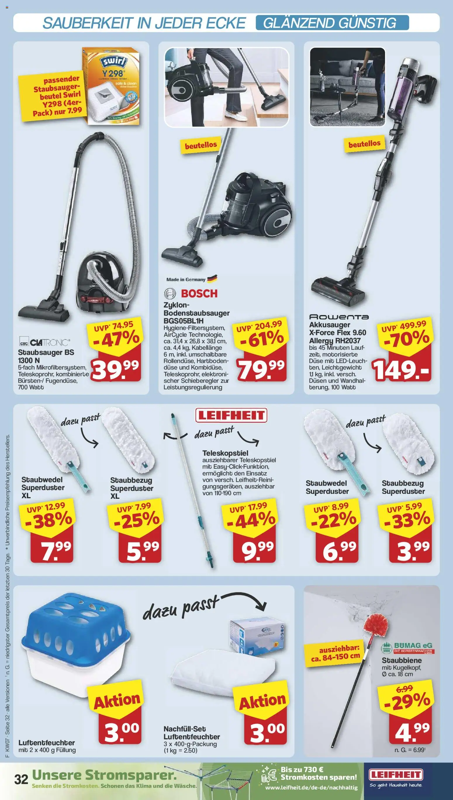 Famila Nordwest Prospekt 	 – gültig ab 08.02.2026 | Seite: 34 | Produkte: Bosch, Staubsauger