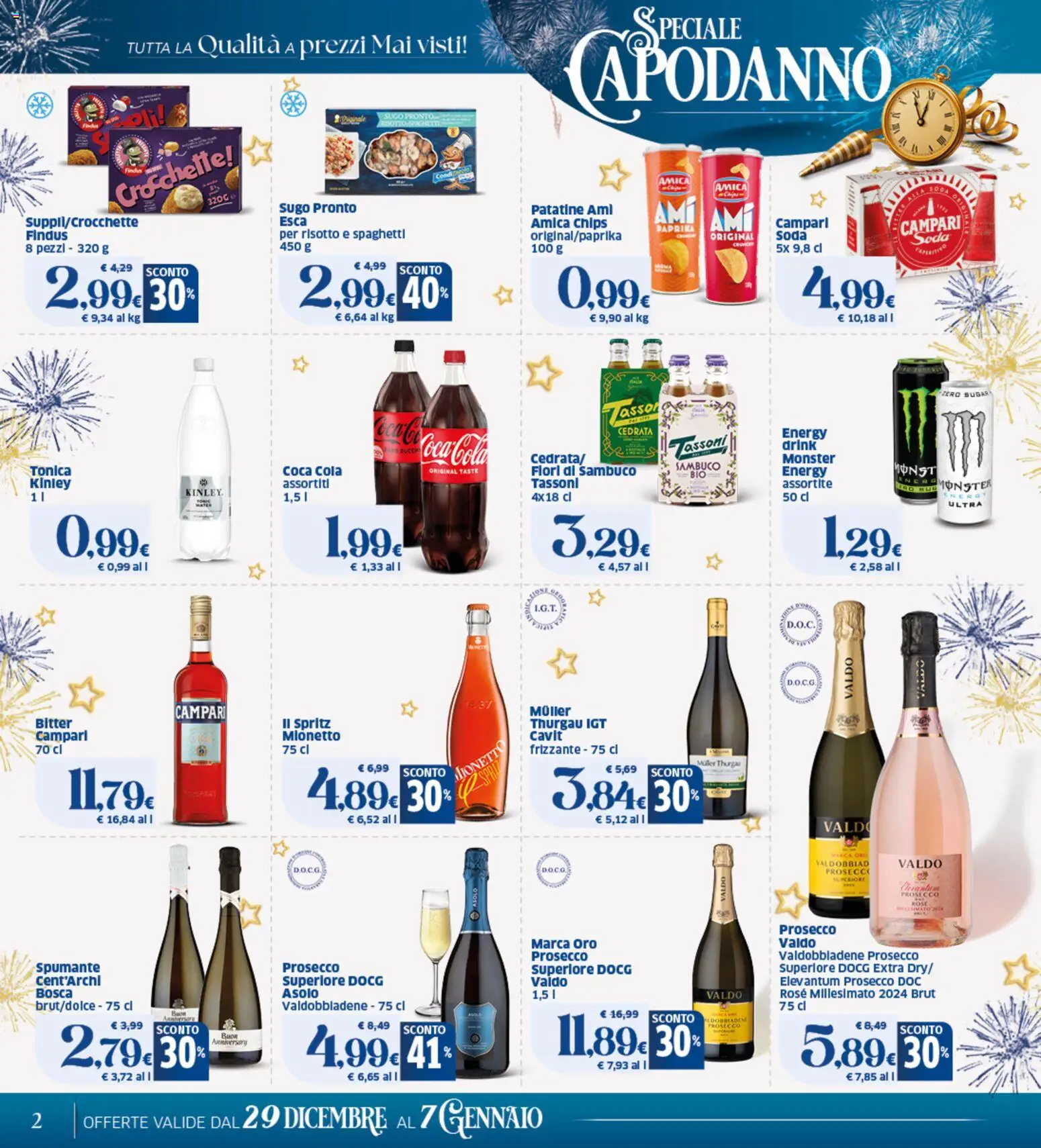 Volantino SIGMA del 29.12.2025 | Pagina: 2 | Prodotti: Prosecco, Crocchette, Sugo, Cedrata