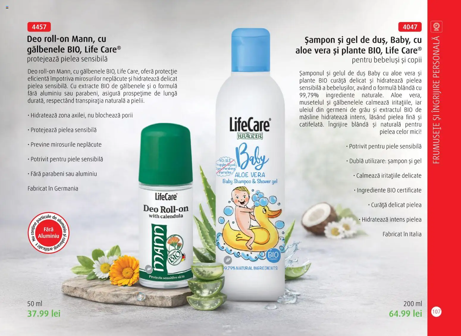 Noul catalog Life Care – valabil de la 01.04.2026 | Pagină: 109 | Produse: Şerit ödül, Aloe vera, Duș, Măsline