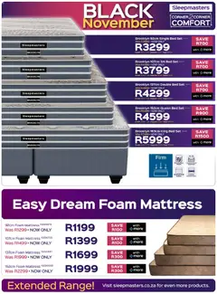 Sleepmasters specials catalogue – valid from 10.11.2025 | Page: 9 | Products: 3/4 bed, King bed, Bed, Foam