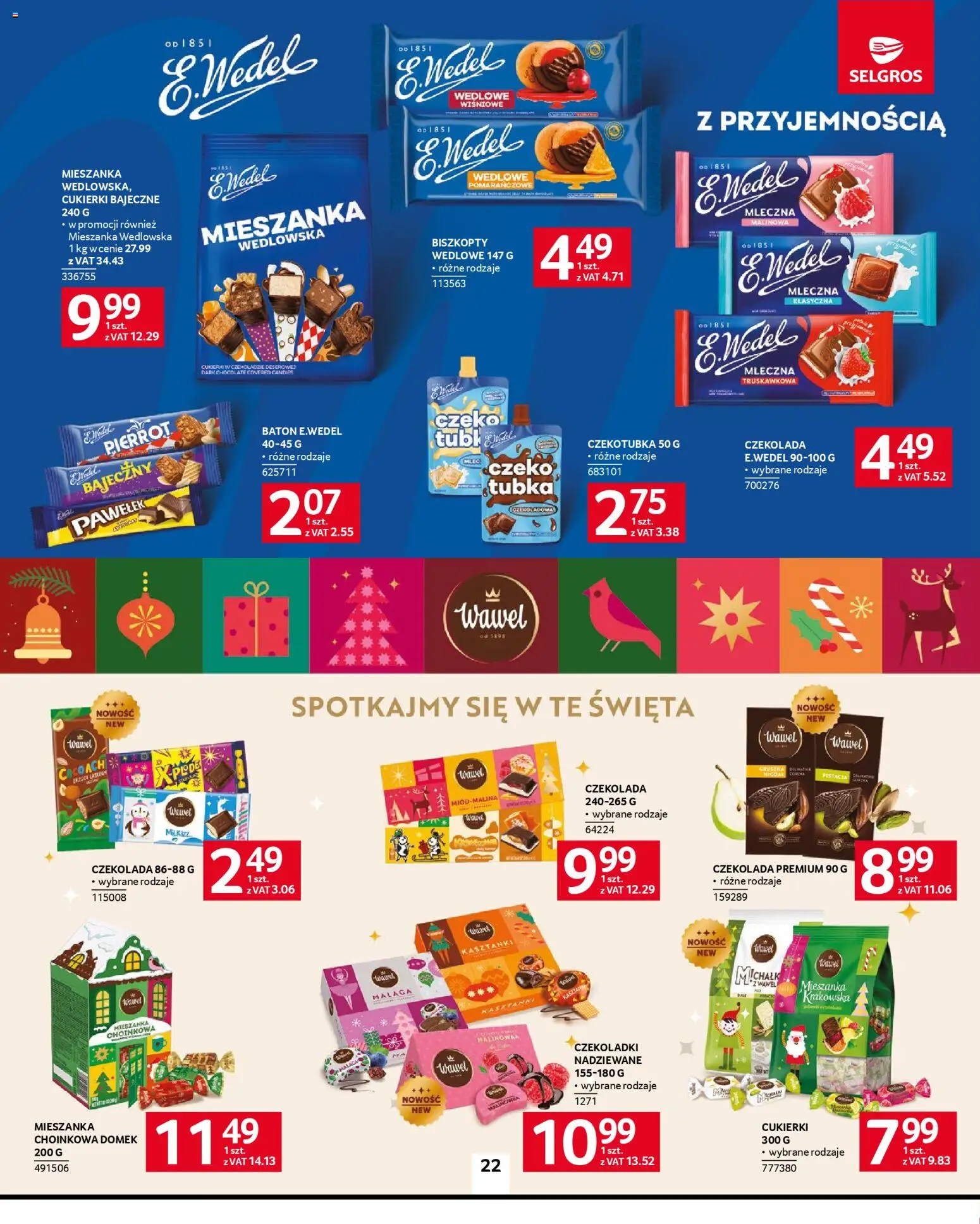 Selgros cash&carry Gazetka od 20.11.2025 | Strona: 22 | Produkty: Czekoladowa, Czekoladki, Baton, Cukierki