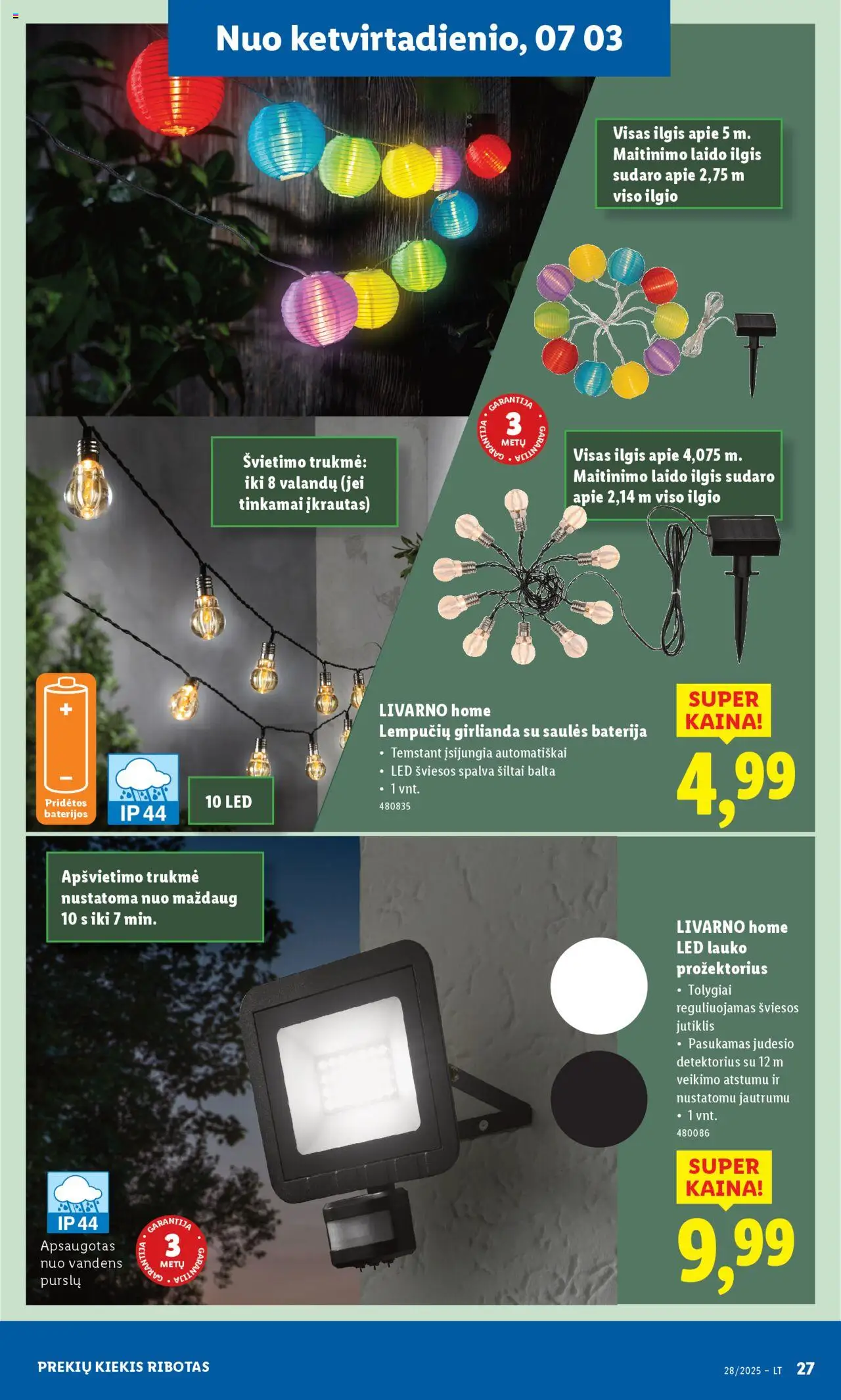 LIDL leidinys - Ne maisto prekių pasiūlymai│galioja nuo 30.06.2025 | Puslapis: 27 | Prekių: Baterija