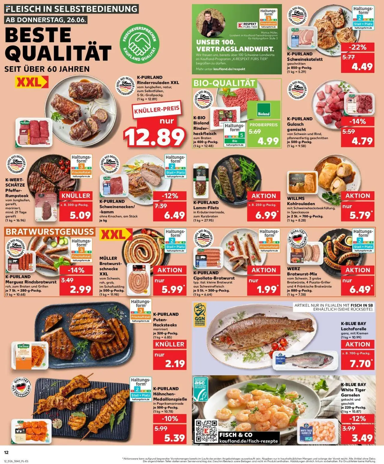 Kaufland prospekt Landstuhl	 - gültig ab dem 29.06.2025 | Seite: 23 | Produkte: Rinderrouladen, Rumpsteak, Pfeffer, Schweinefleisch