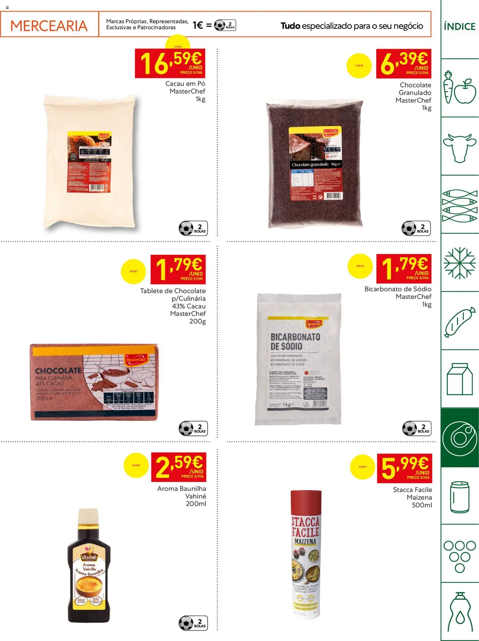 Recheio Horeca Madeira │ válido de 28.04.2026 | Página: 25 | Produtos: Bicarbonato de sódio, Pó, Chocolate, Bicarbonato