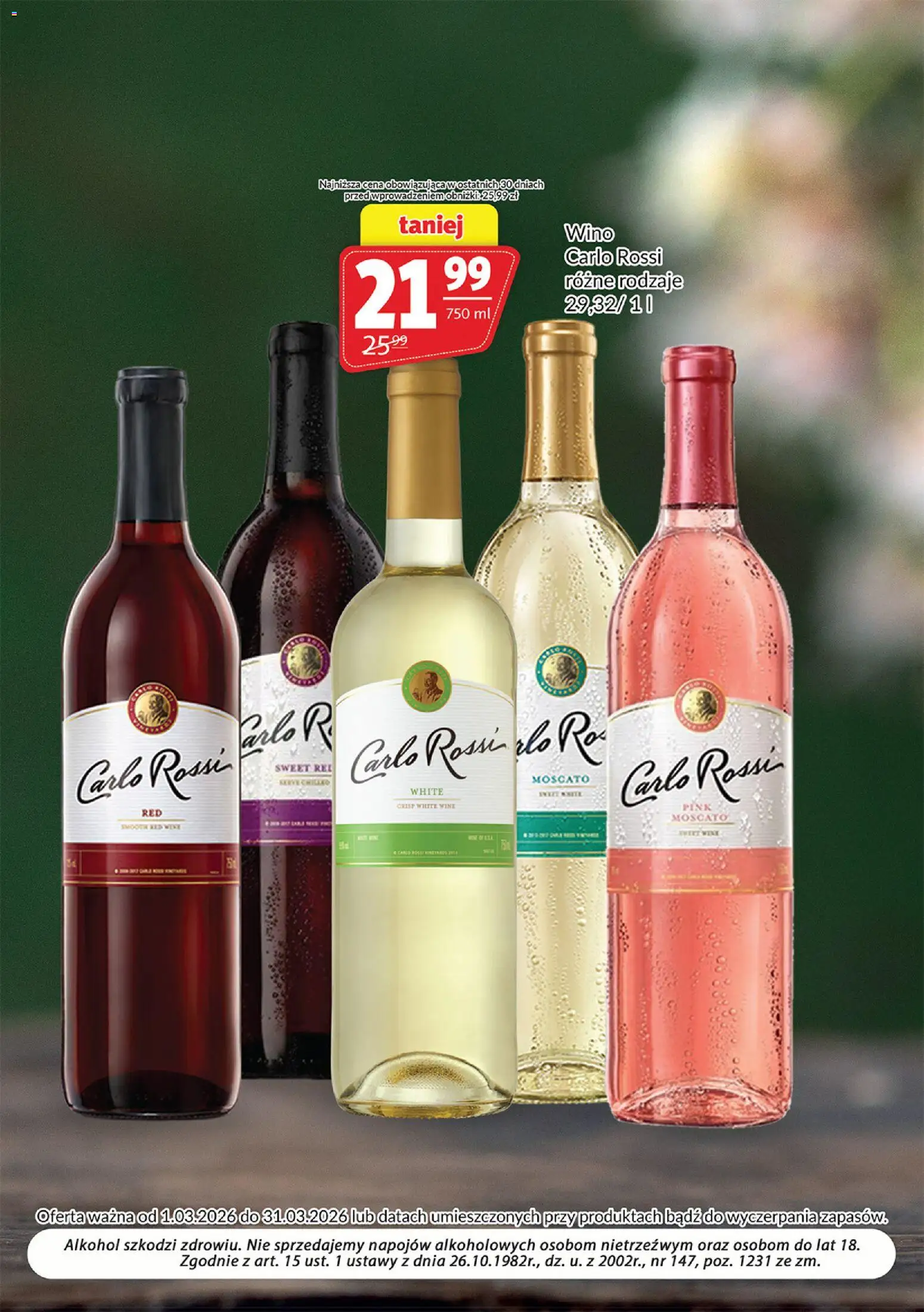 Prim Market gazetka - Oferta alkoholowa od 01.03.2026 | Strona: 5 | Produkty: Wino, Alkohol, Carlo Rossi