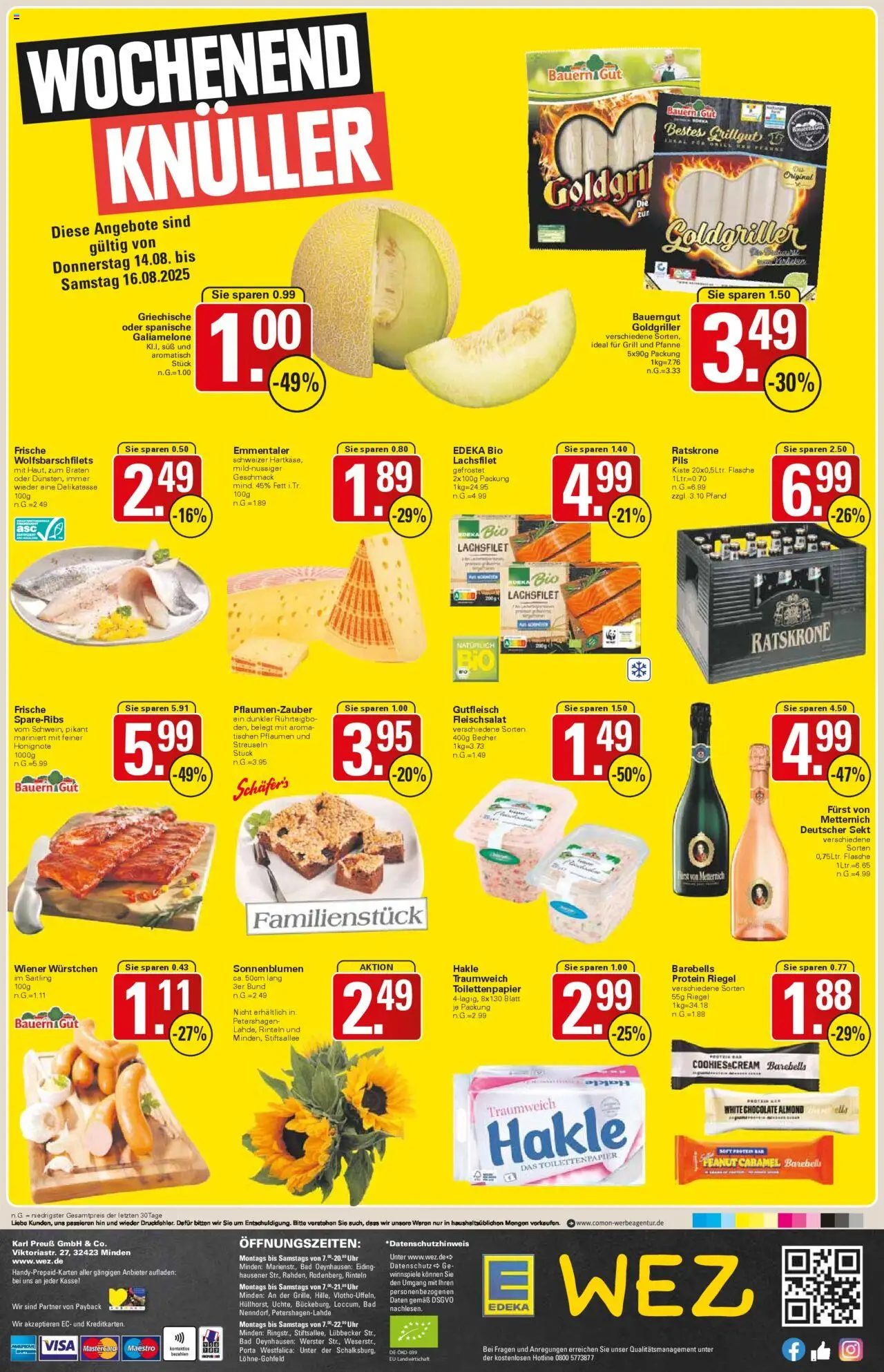 WEZ Prospekt - gültig ab dem 11.08.2025 | Seite: 16 | Produkte: Furst von metternich, Pils, Bauerngut, Toilettenpapier