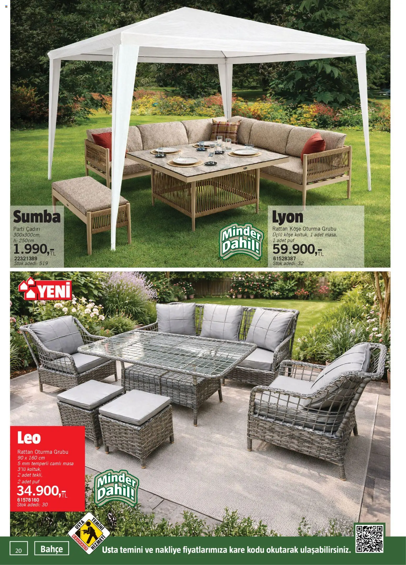 Bauhaus Katalog - 28.03.2026 tarihinden itibaren geçerlidir | Sayfa: 20 | Ürünler: Masa