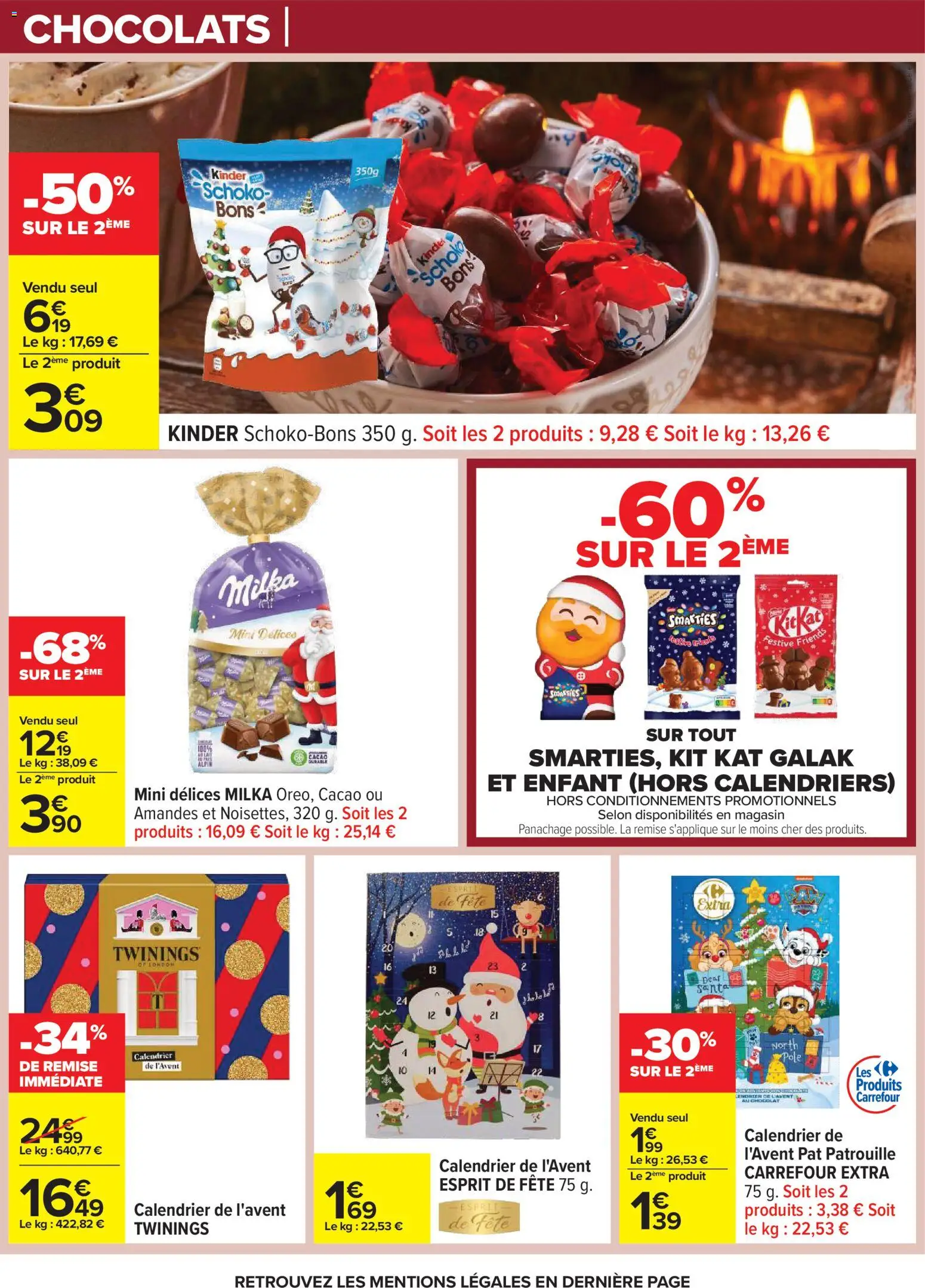 {H1} | Page: 62 | Produits: Calendrier, Calendrier de l'avent, Chocolat, Amandes