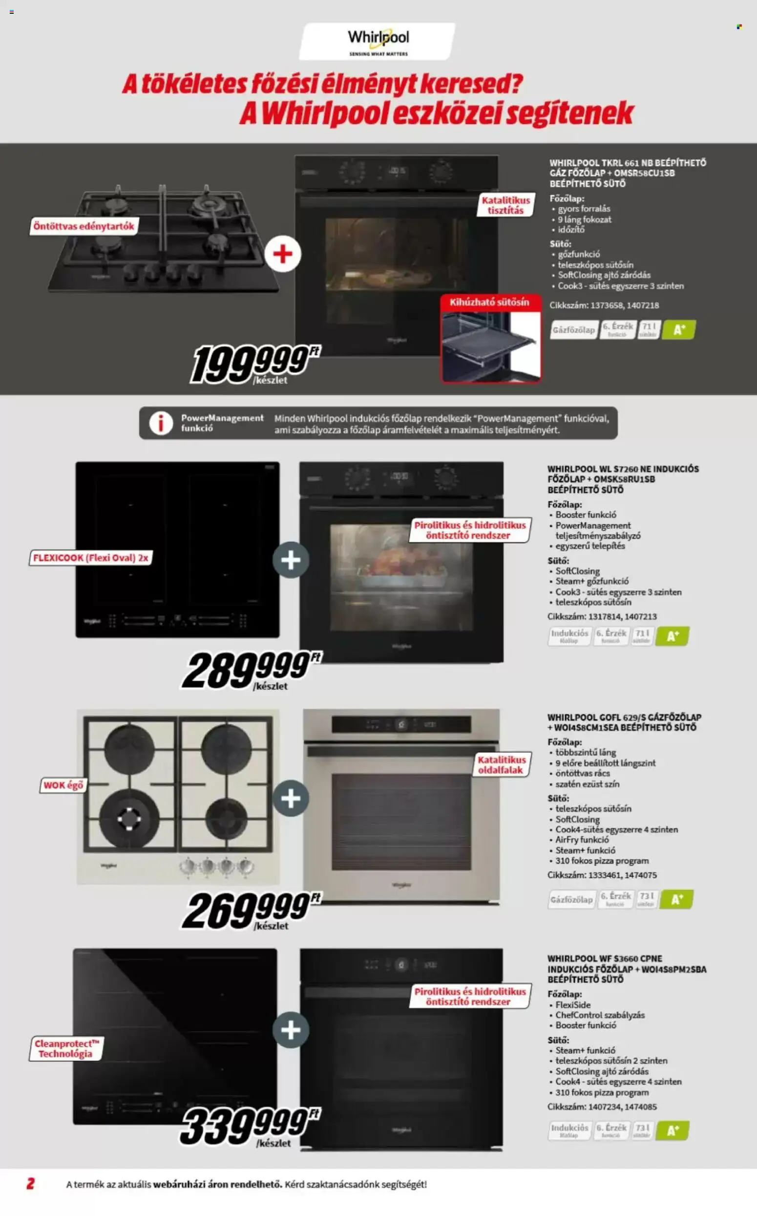 Media Markt akciós ujság - amely érvényes a következő dátumtól: 08.04.2026 | Oldal: 2 | Termékek: Sütő, Főzőlap, Indukciós főzőlap, Pizza