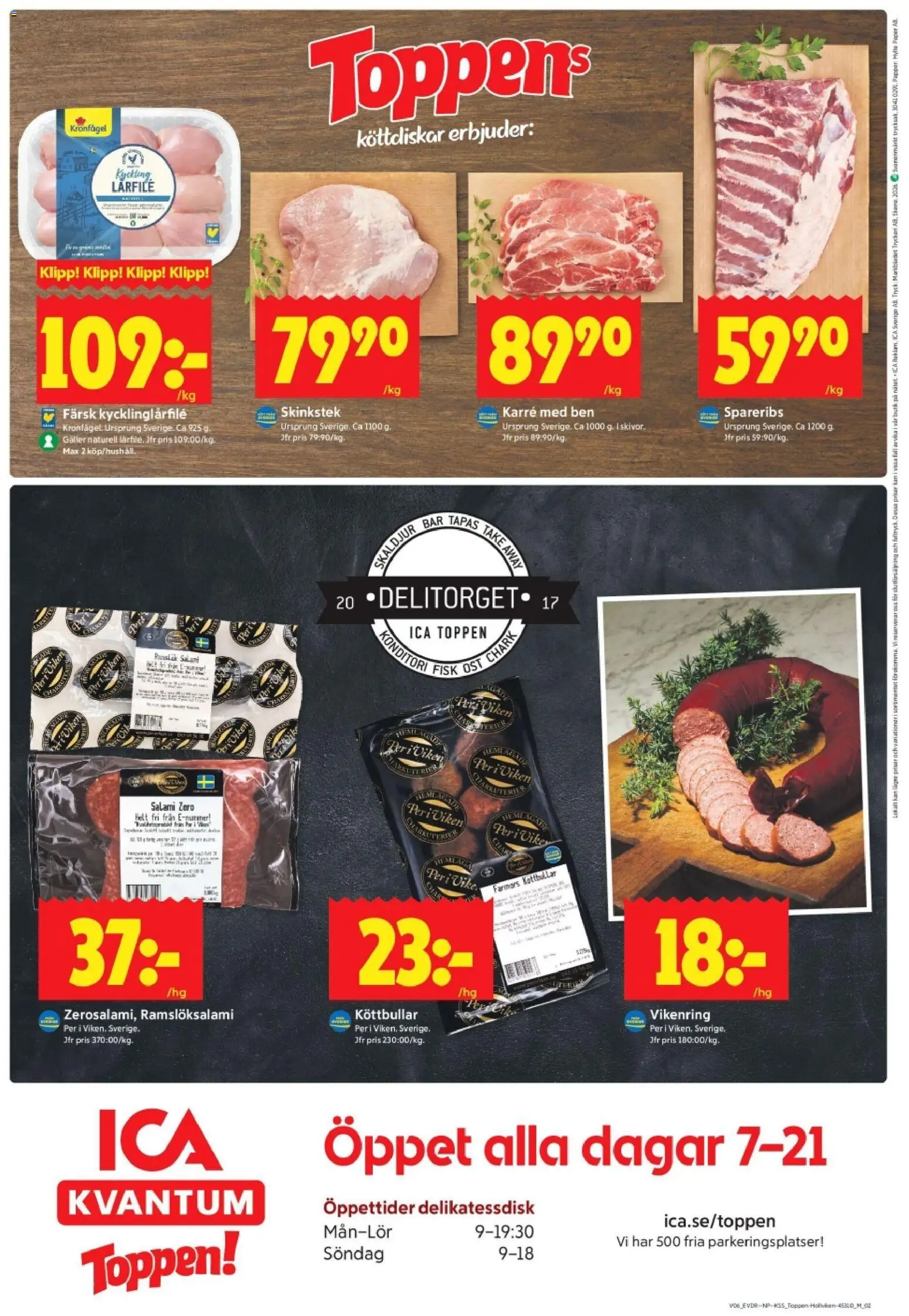 ICA Kvantum reklamblad aktuell från 02.02.2026 | Sida: 10 | Produkter: Köttbullar, Galler, Hylla, Ost