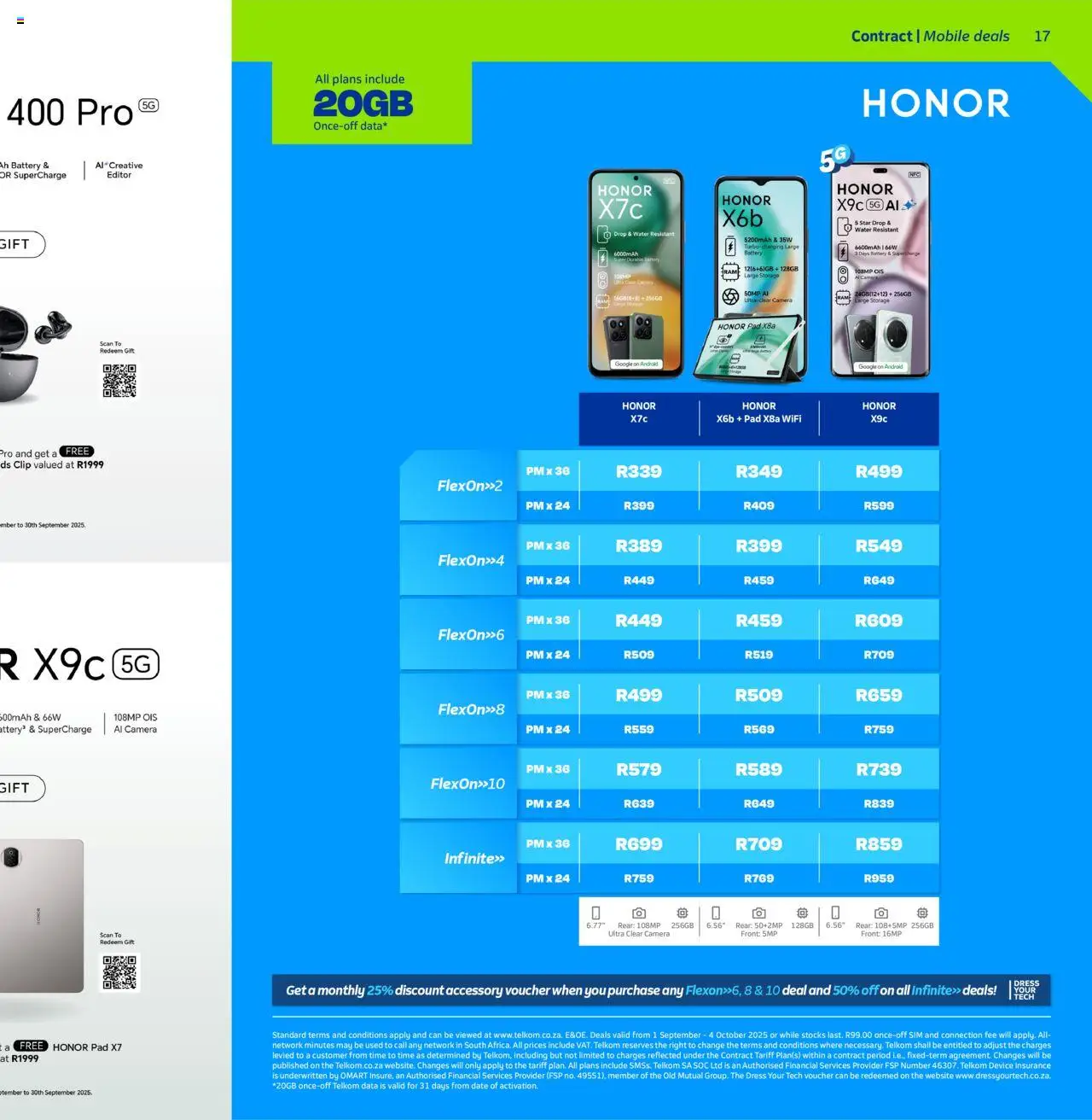 New Telkom catalogue – valid from 01.09.2025 | Page: 17 | Products: Dress, Data, Sim, Camera