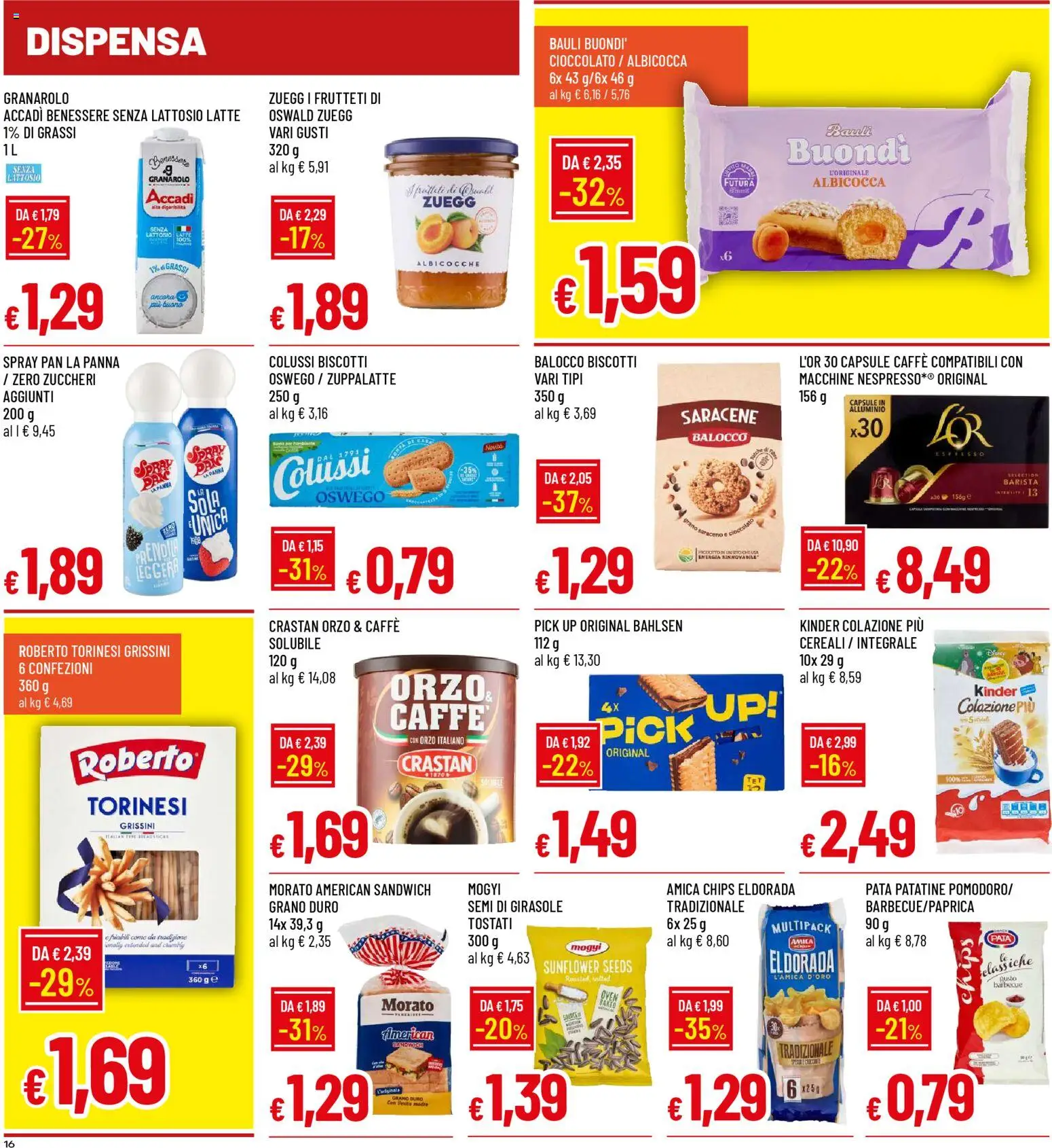 Volantino Galassia del 12.03.2026 | Pagina: 16 | Prodotti: Caffè, Cioccolato, Latte, Alluminio