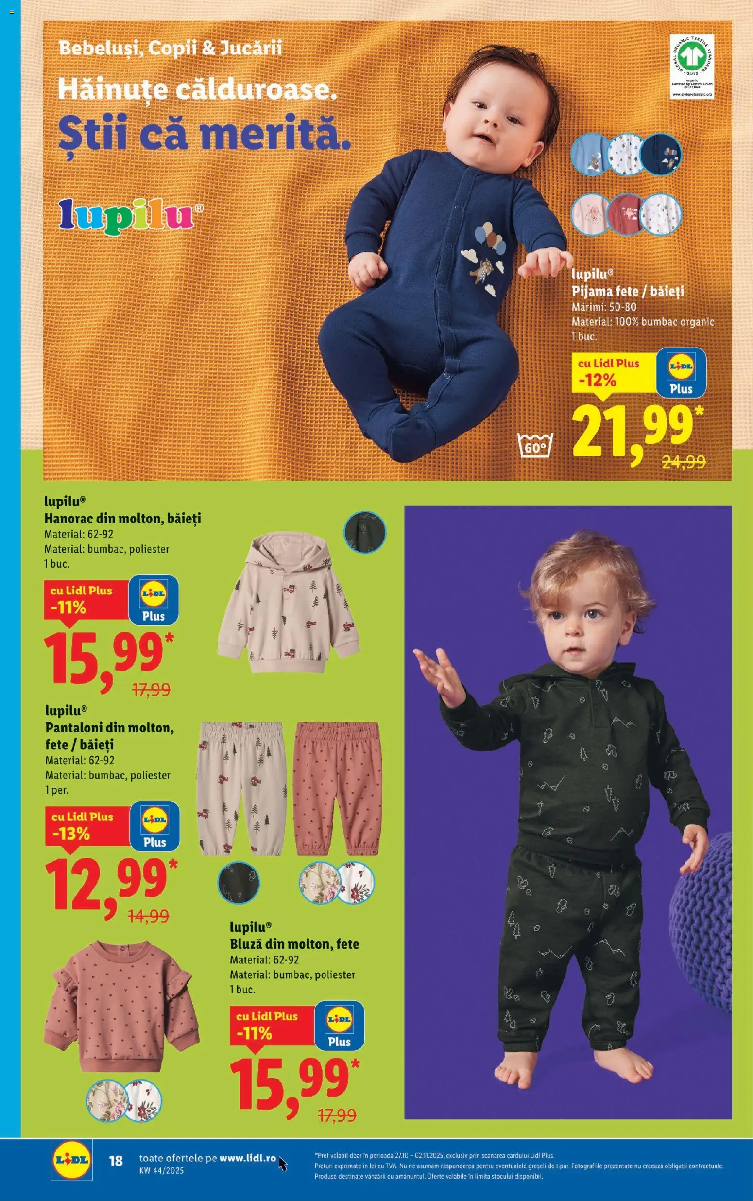 Noul catalog Lidl – valabil de la 27.10.2025 | Pagină: 18 | Produse: Bluză, Pantaloni, Keşe