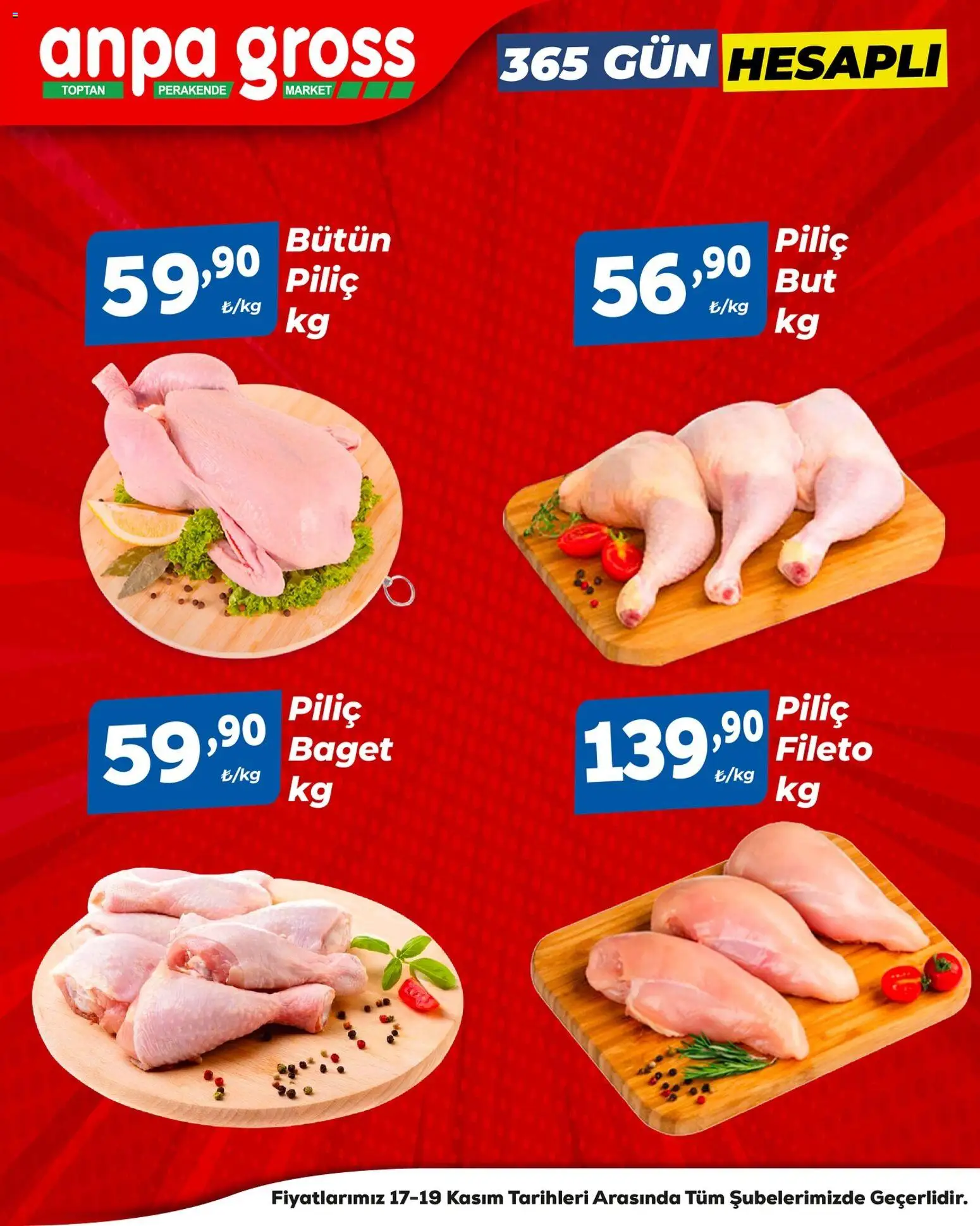 Anpa Gross Piliçte Tazelik - 17.11.2025 tarihinden itibaren geçerlidir | Sayfa: 1 | Ürünler: Piliç