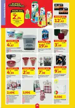 Pré-visualização Auchan folheto válido de 27.11.2025 | Página: 34 | Produtos: Taças, Pilhas, Mesa, Massa