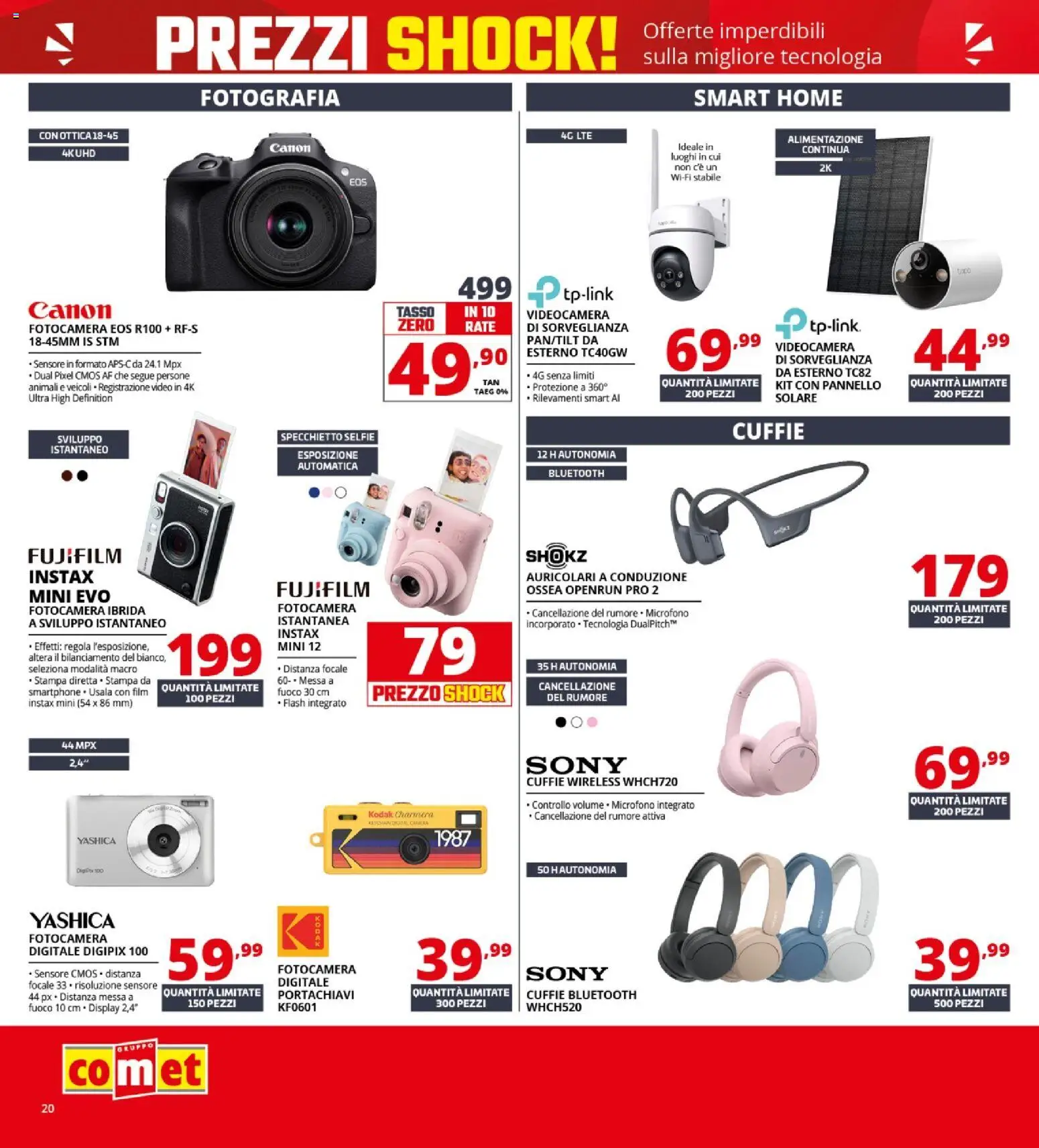 Volantino Comet del 23.04.2026 | Pagina: 20 | Prodotti: Auricolari, Videocamera, Microfono, Stampa