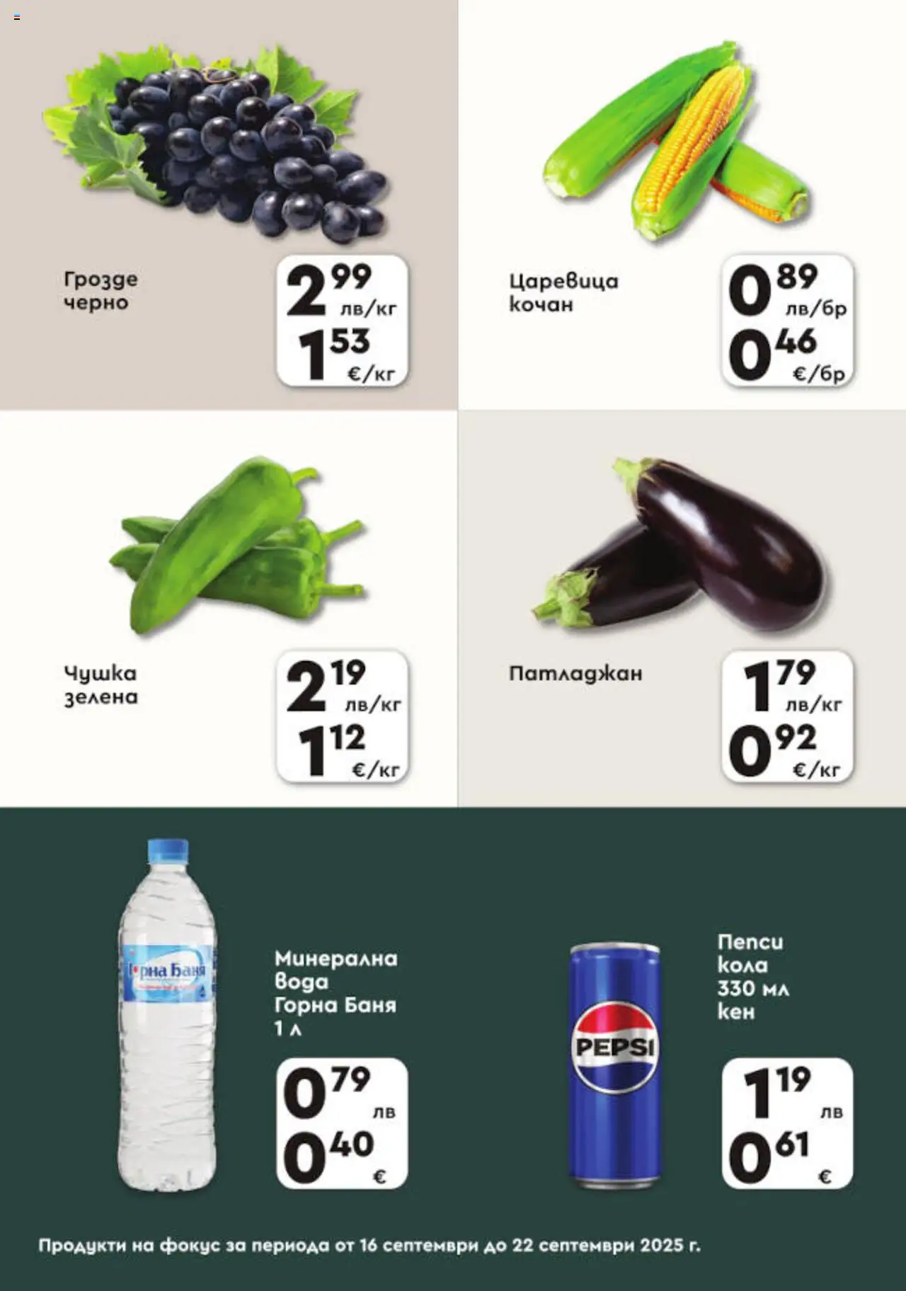  | Страница: 2 | Продукти: Патладжан, Грозде, Царевица, Баня