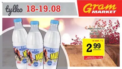 Pogląd oferty "Gram Market Gazetka - Niesłychanie Niskie Ceny" - ważna od 18.08.2025