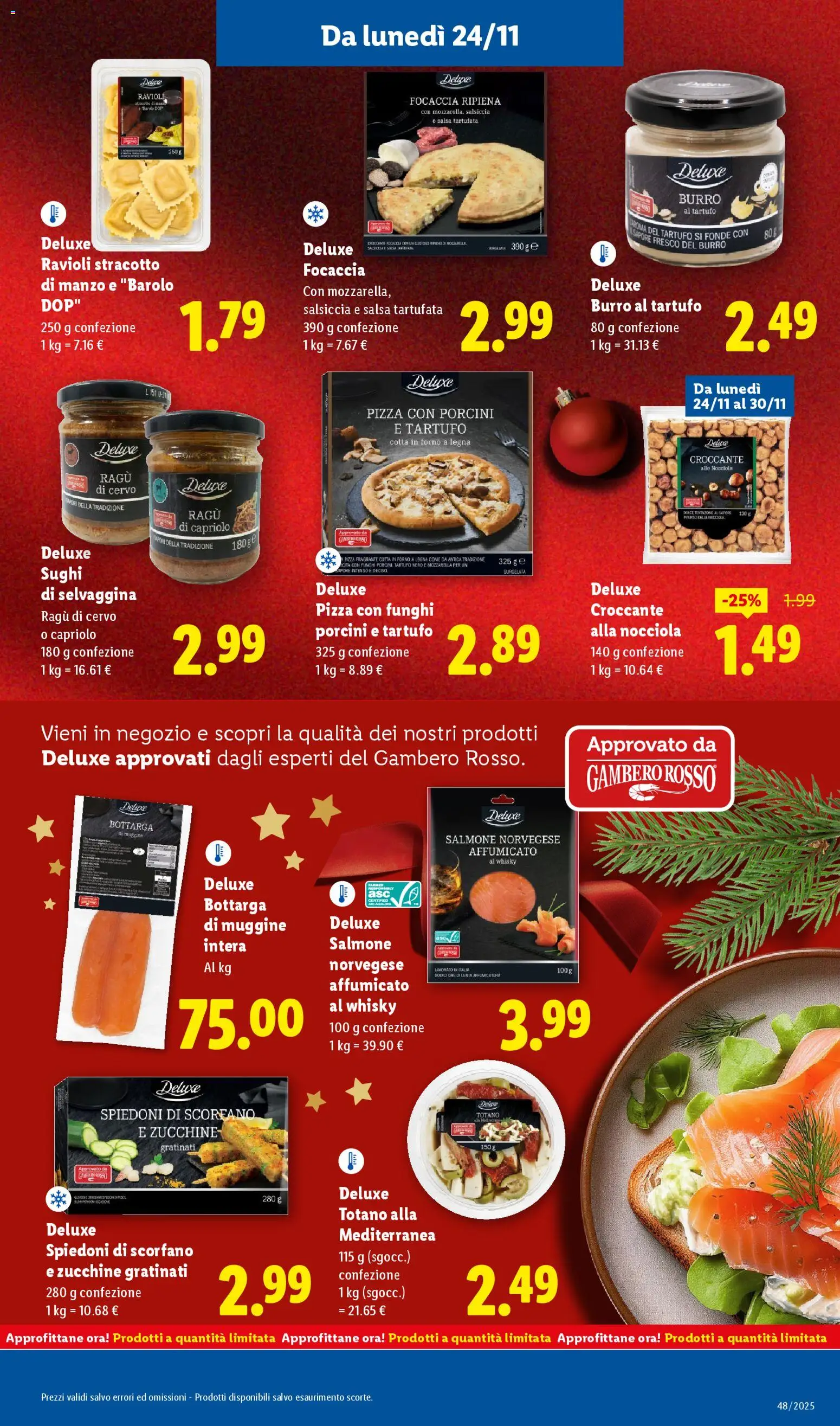 Volantino Lidl del 24.11.2025 | Pagina: 17 | Prodotti: Salmone, Nocciole, Ravioli, Forno