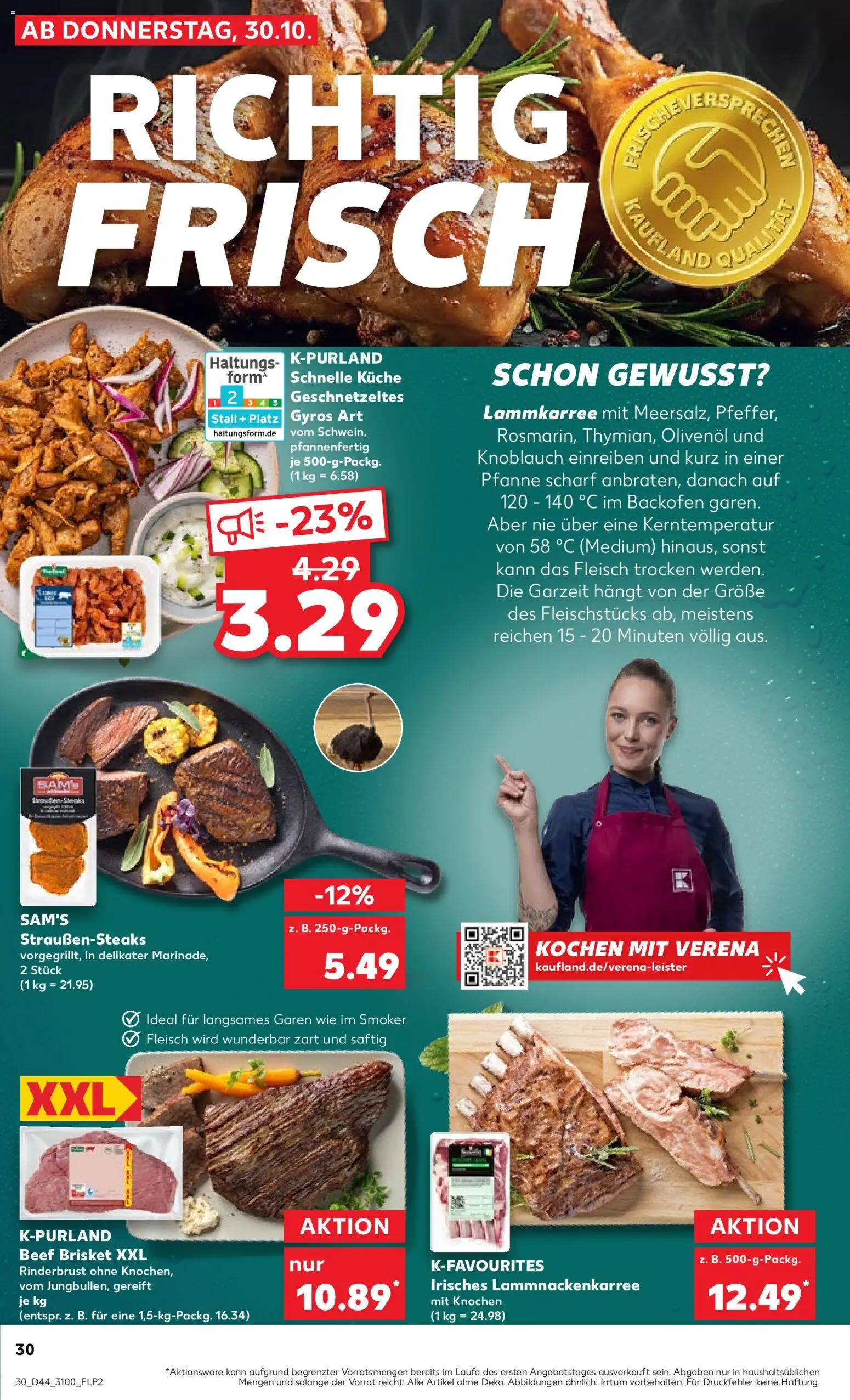 Kaufland prospekt Leipzig	 – gültig ab 30.10.2025 | Seite: 30 | Produkte: Olivenol, Gyros, Backofen, Steak