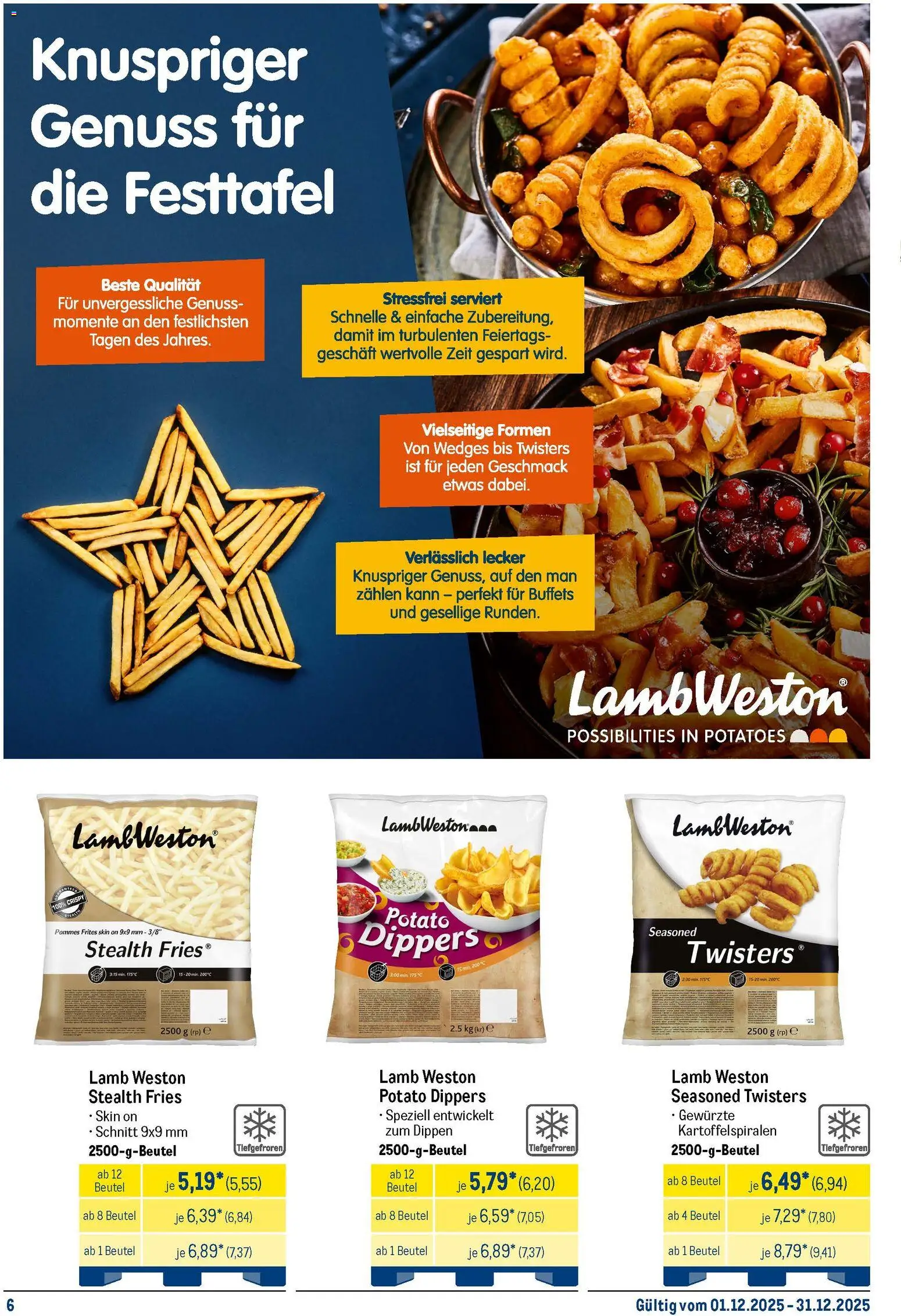 Metro Monats-Menü – gültig ab 01.12.2025 | Seite: 6 | Produkte: Pommes, Pommes frites