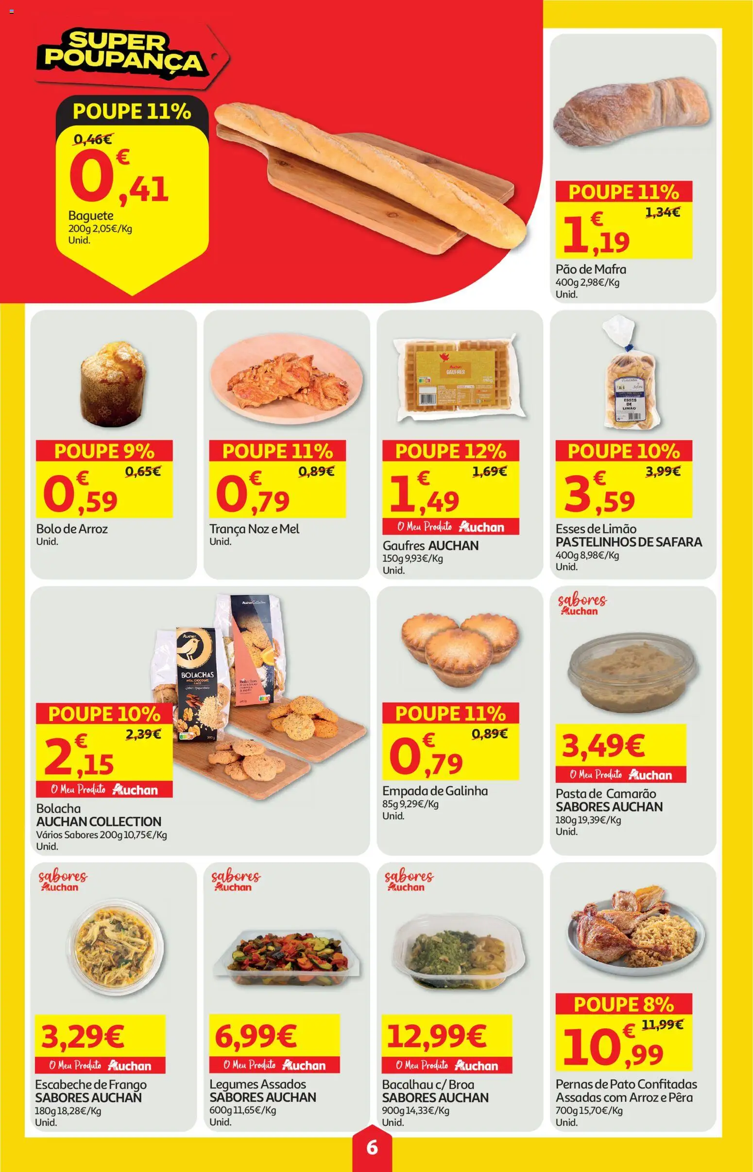 Auchan folheto │ válido de 20.11.2025 | Página: 6 | Produtos: Frango, Bolachas, Bolo, Camarão